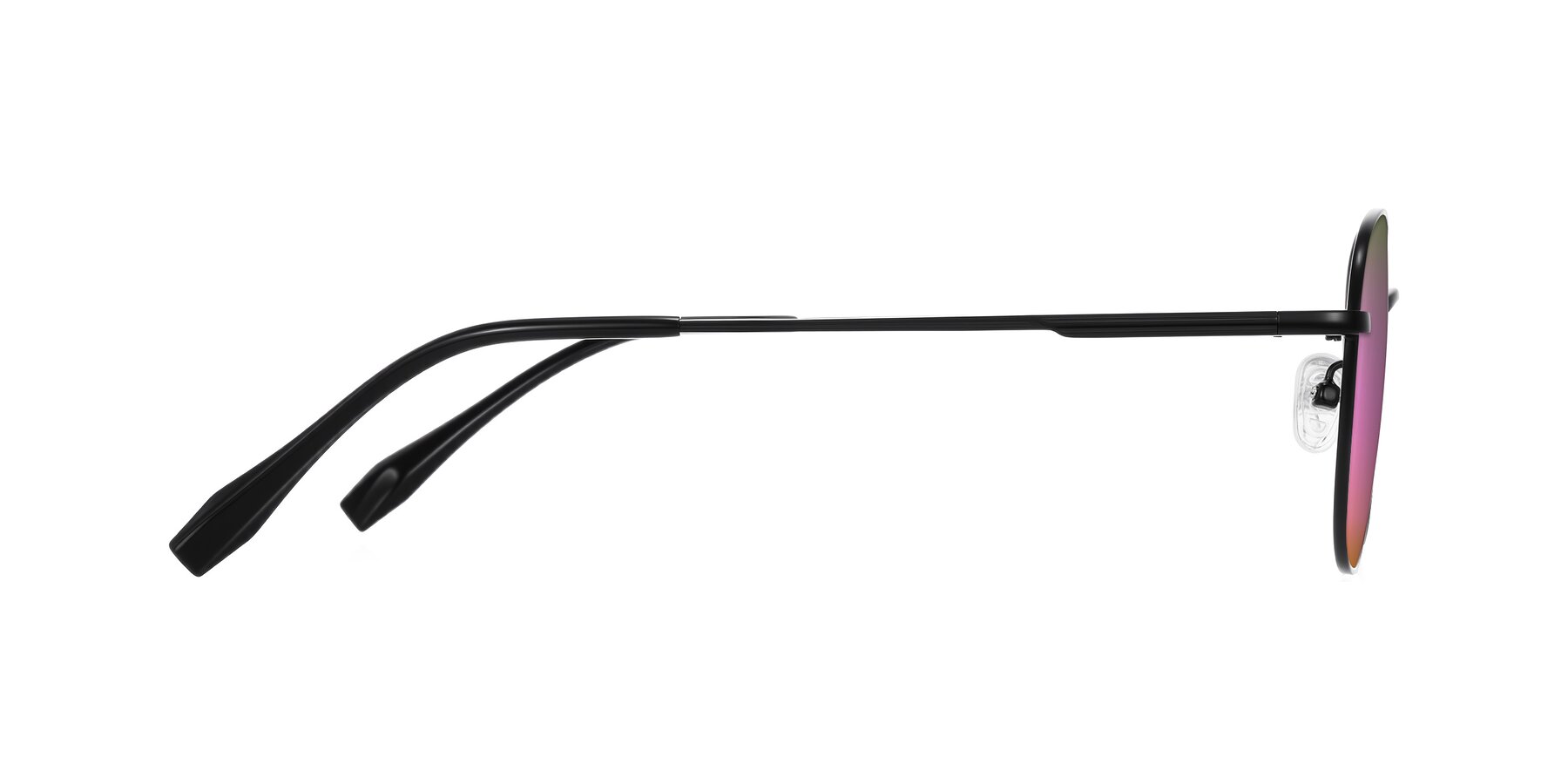Side of Inver in Black with Pink Mirrored Lenses