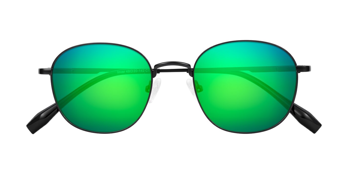 Inver - Black Flash Mirrored Sunglasses