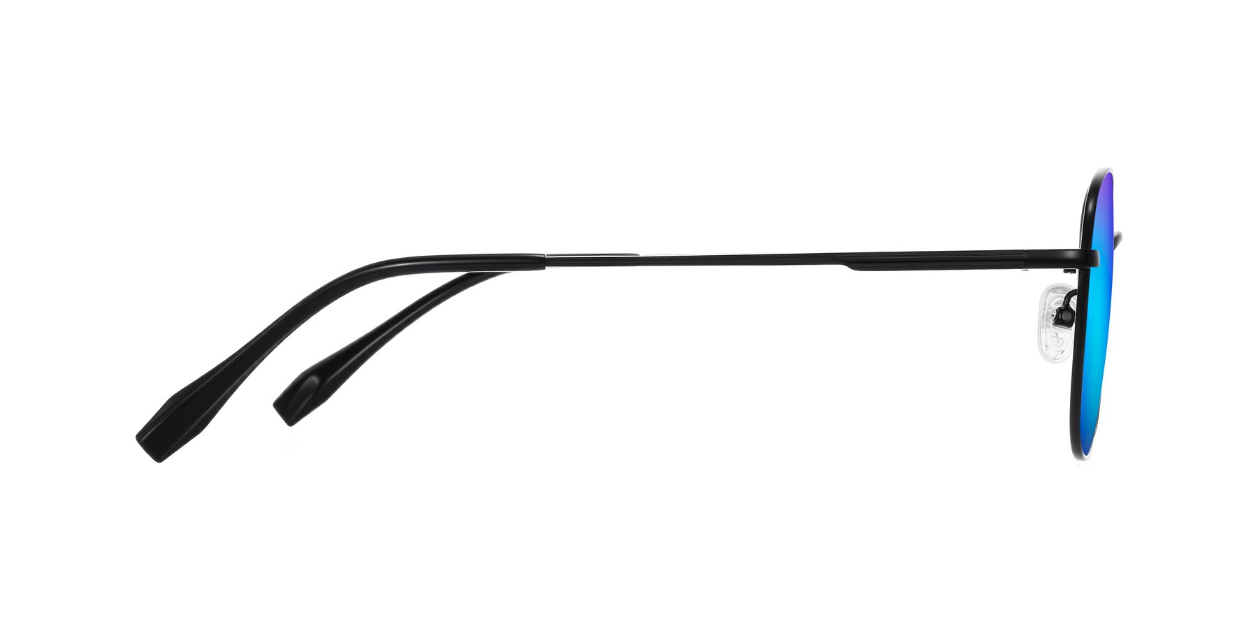 Side of Inver in Black with Blue Mirrored Lenses