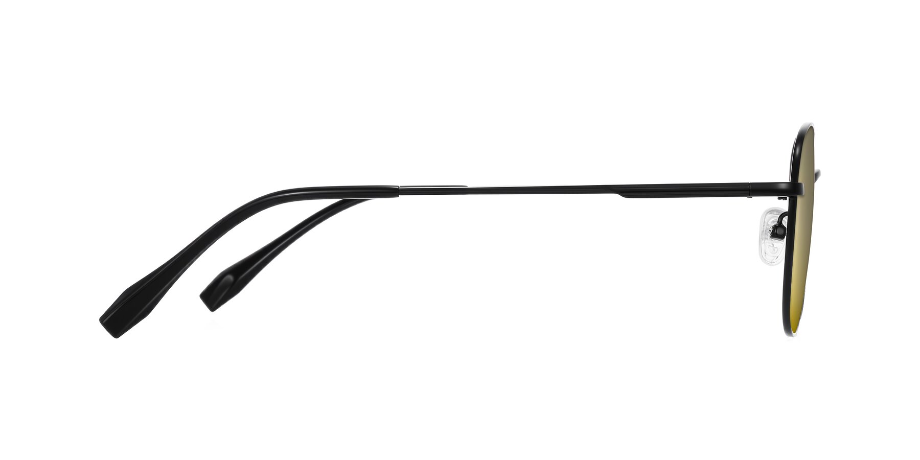 Side of Inver in Black with Gold Mirrored Lenses
