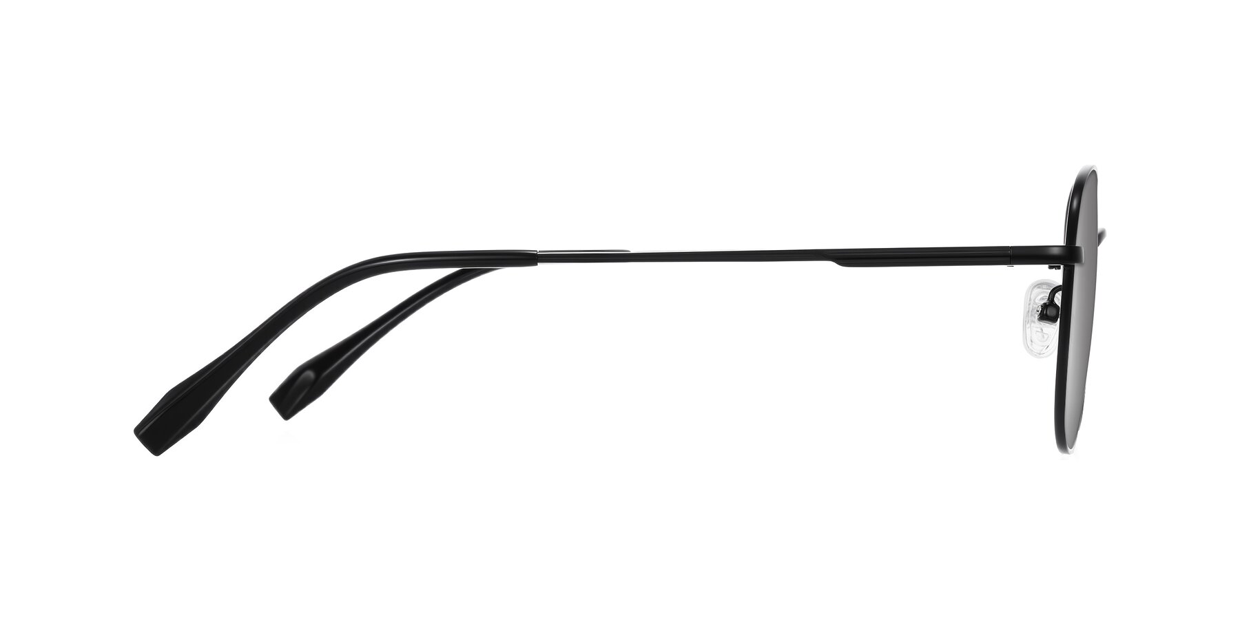 Side of Inver in Black with Silver Mirrored Lenses