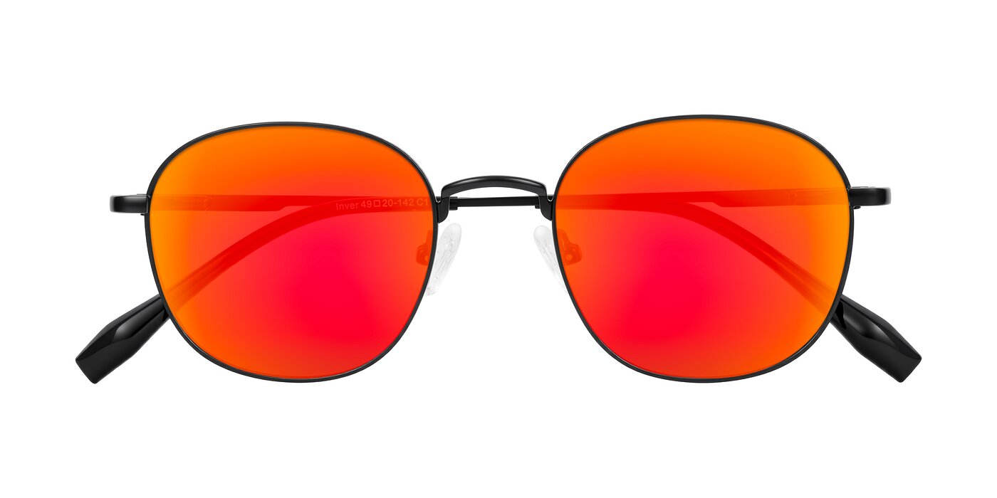 Inver - Black Flash Mirrored Sunglasses