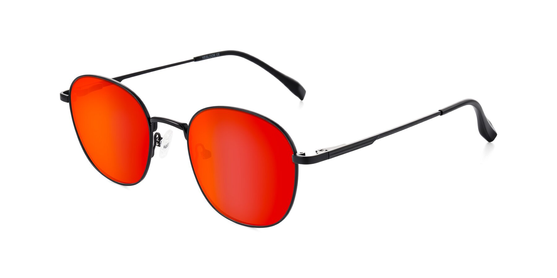 Angle of Inver in Black with Red Gold Mirrored Lenses