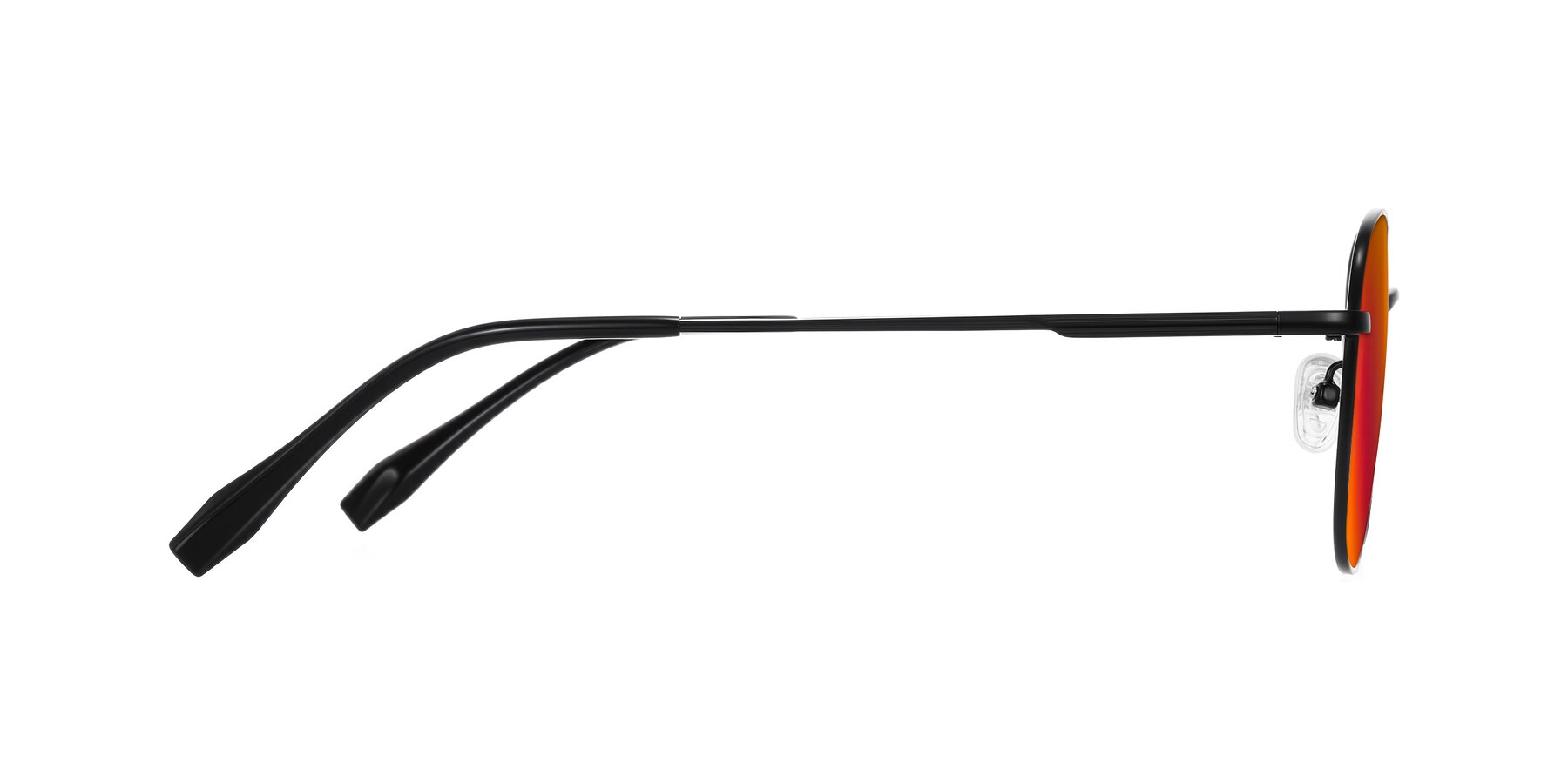 Side of Inver in Black with Red Gold Mirrored Lenses