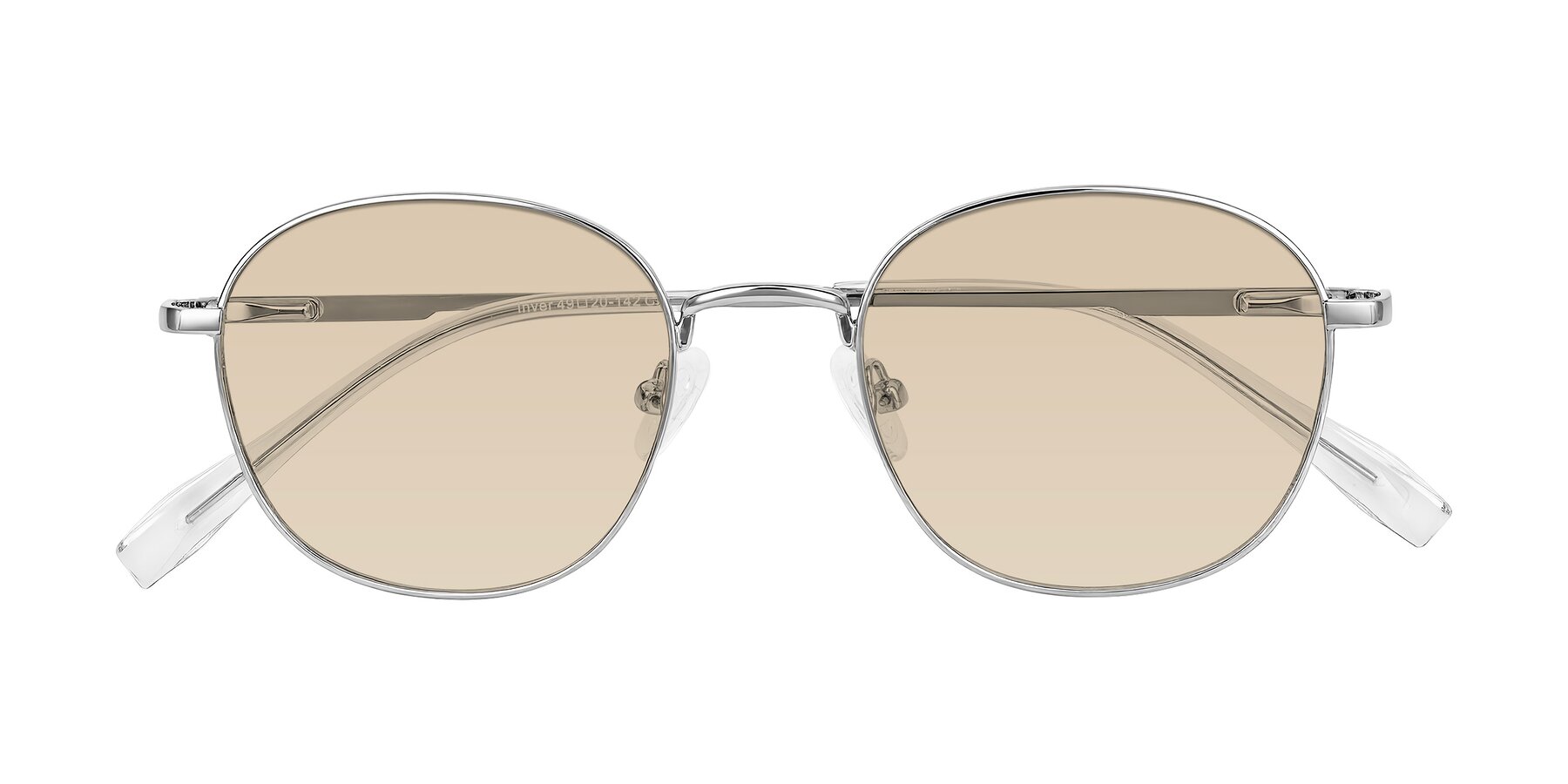 Folded Front of Inver in Silver with Light Brown Tinted Lenses