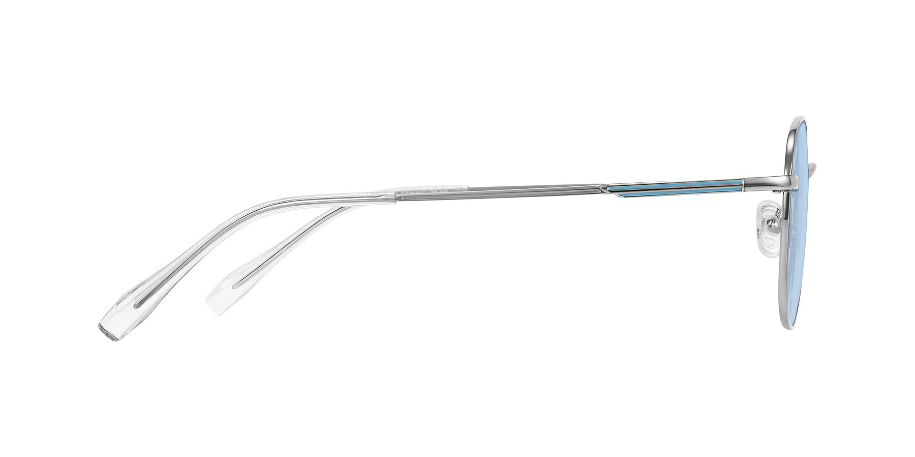 Side of Inver in Silver with Light Blue Tinted Lenses