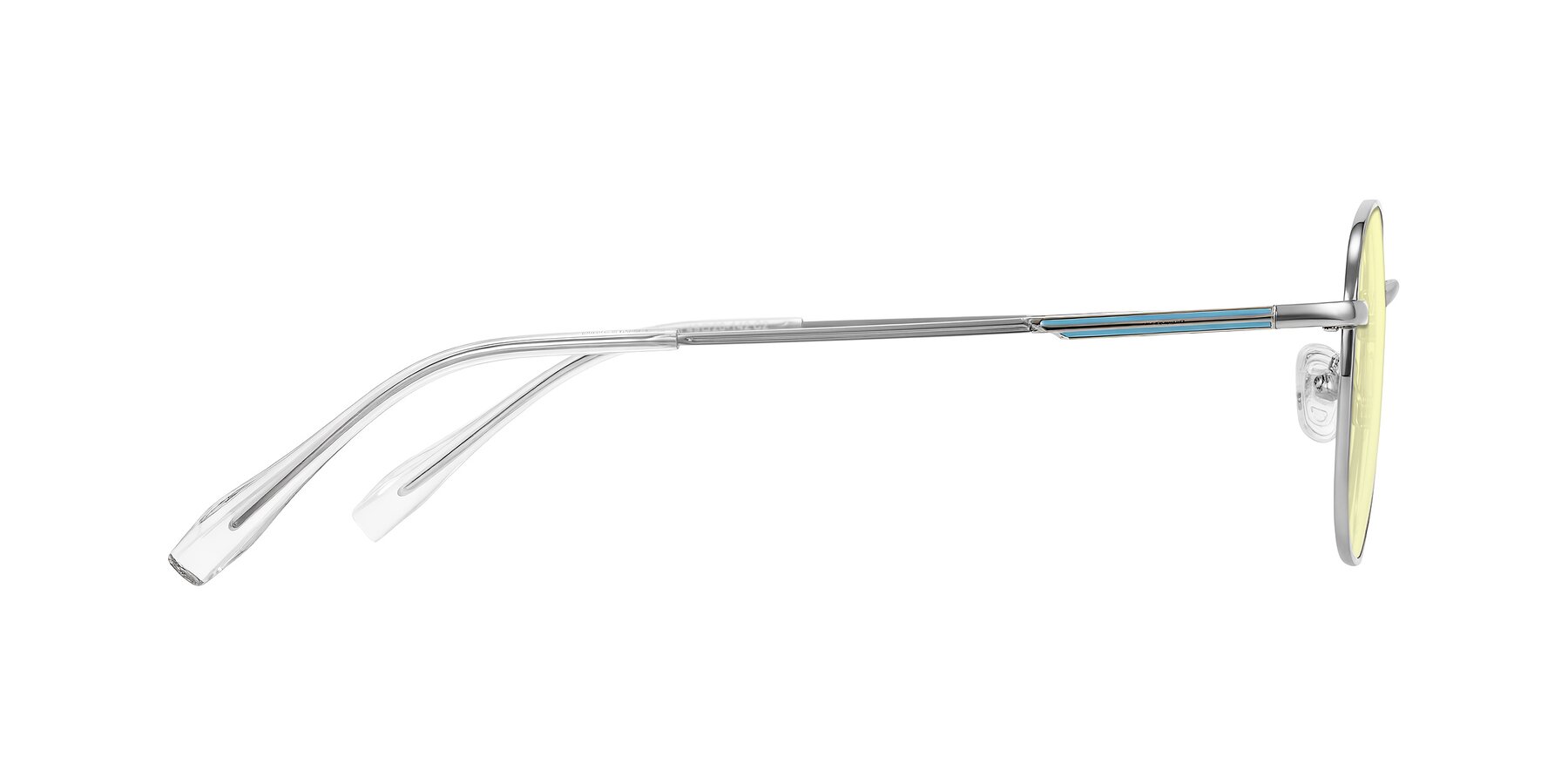 Side of Inver in Silver with Light Yellow Tinted Lenses
