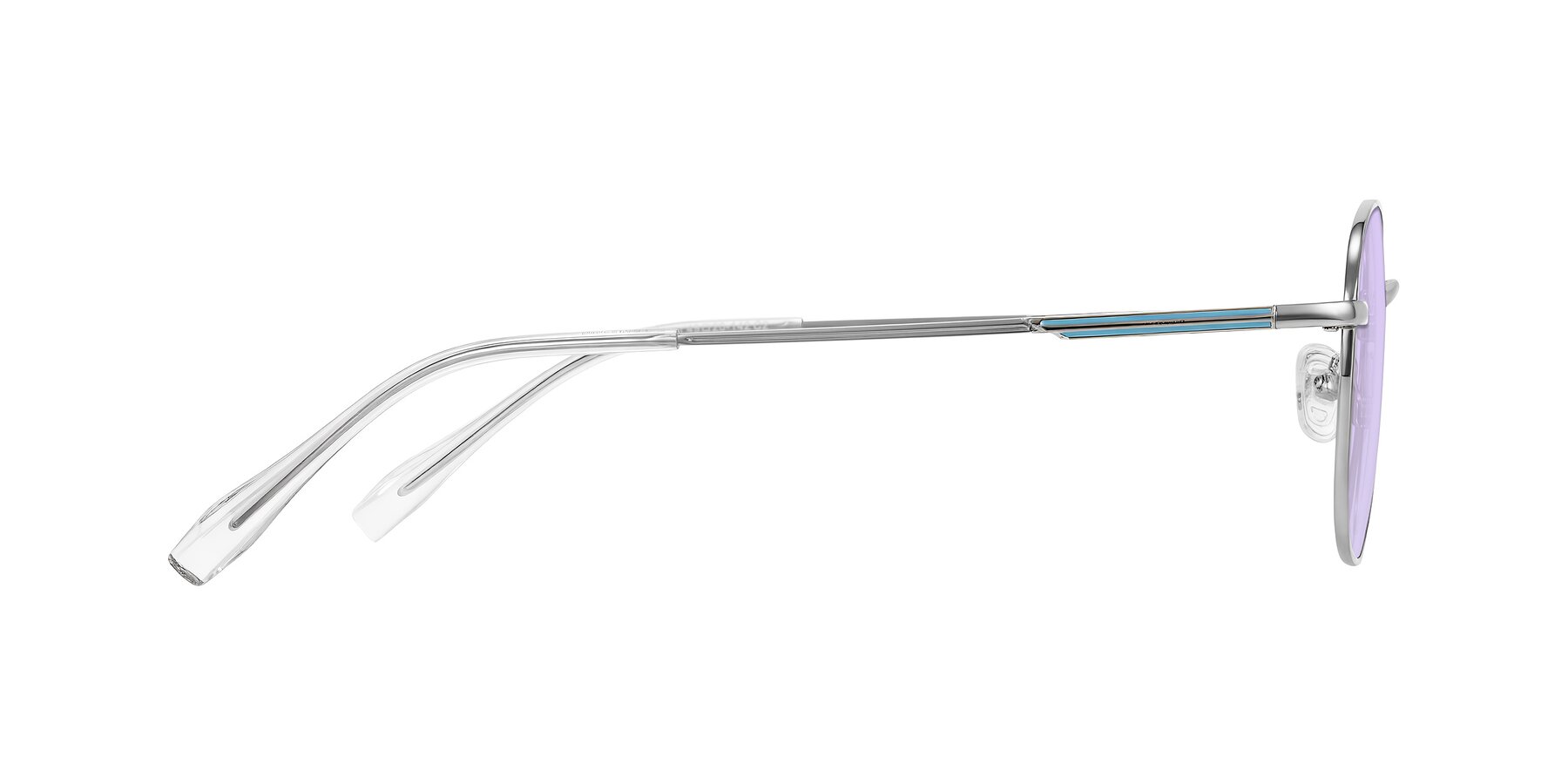 Side of Inver in Silver with Light Purple Tinted Lenses