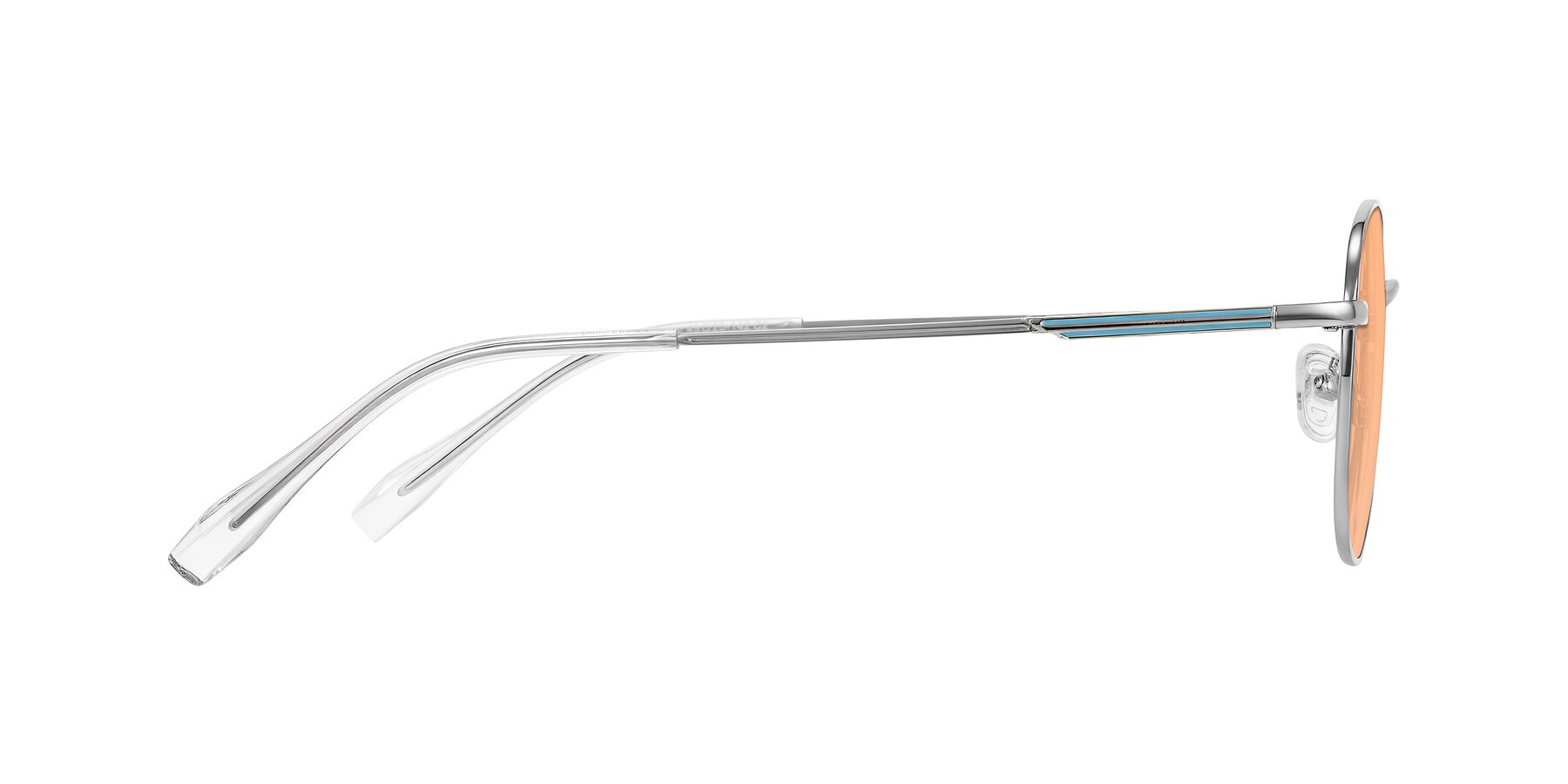 Side of Inver in Silver with Light Orange Tinted Lenses
