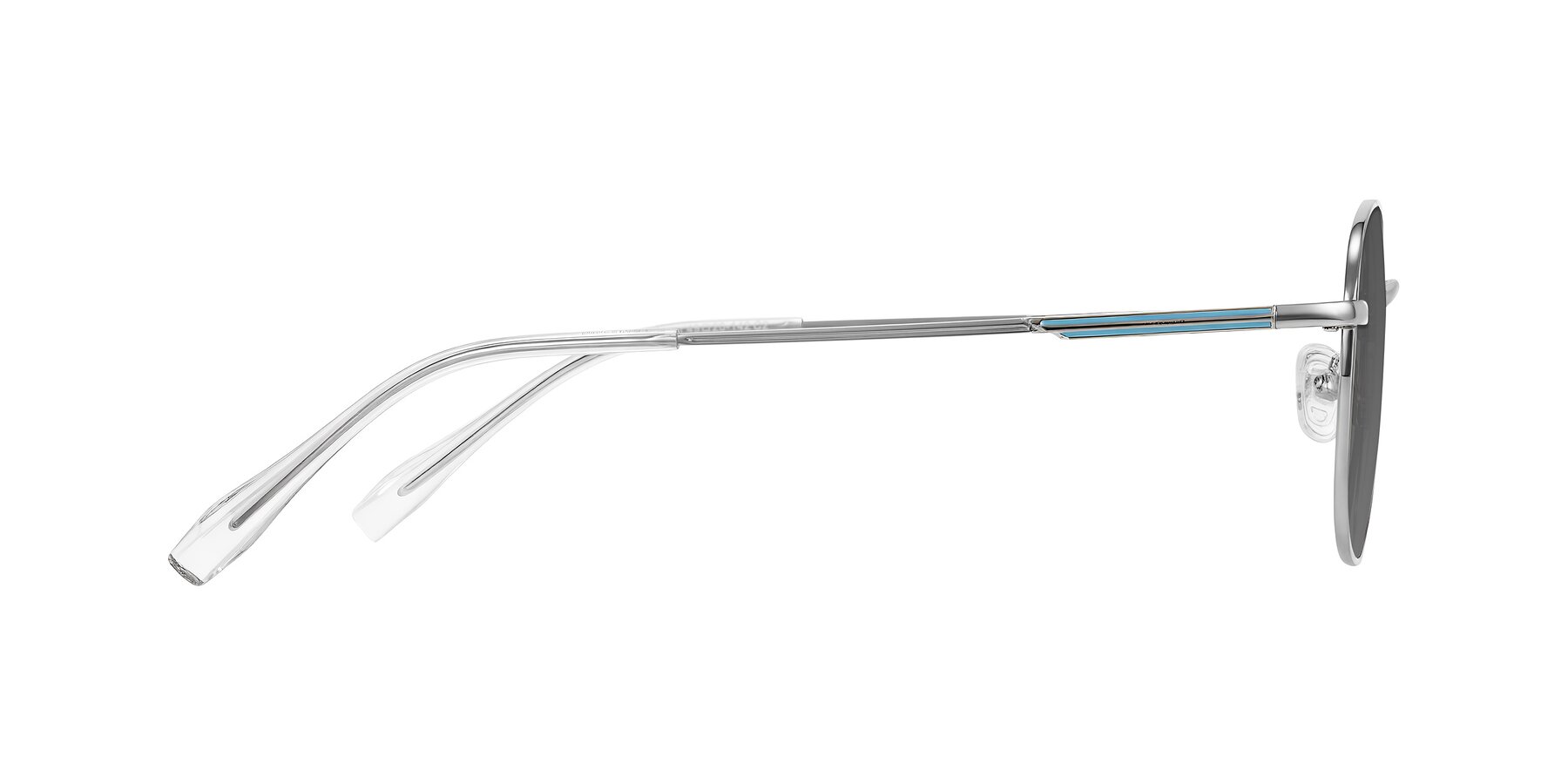 Side of Inver in Silver with Medium Gray Tinted Lenses