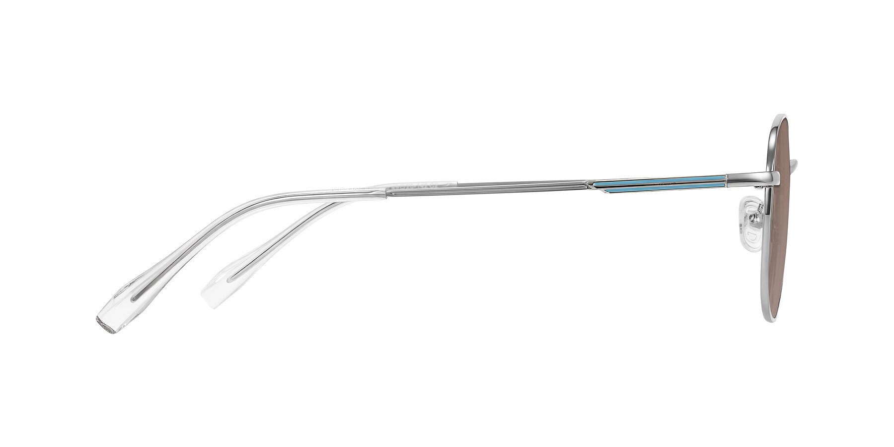 Side of Inver in Silver with Medium Brown Tinted Lenses