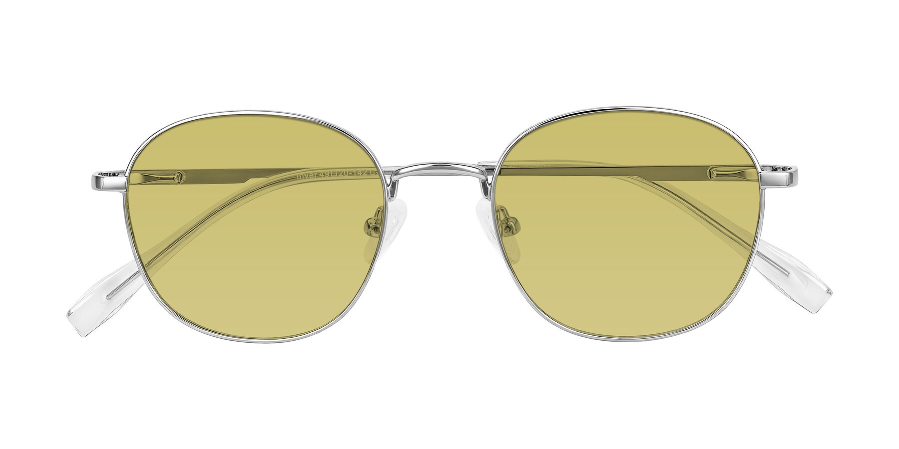 Folded Front of Inver in Silver with Medium Champagne Tinted Lenses