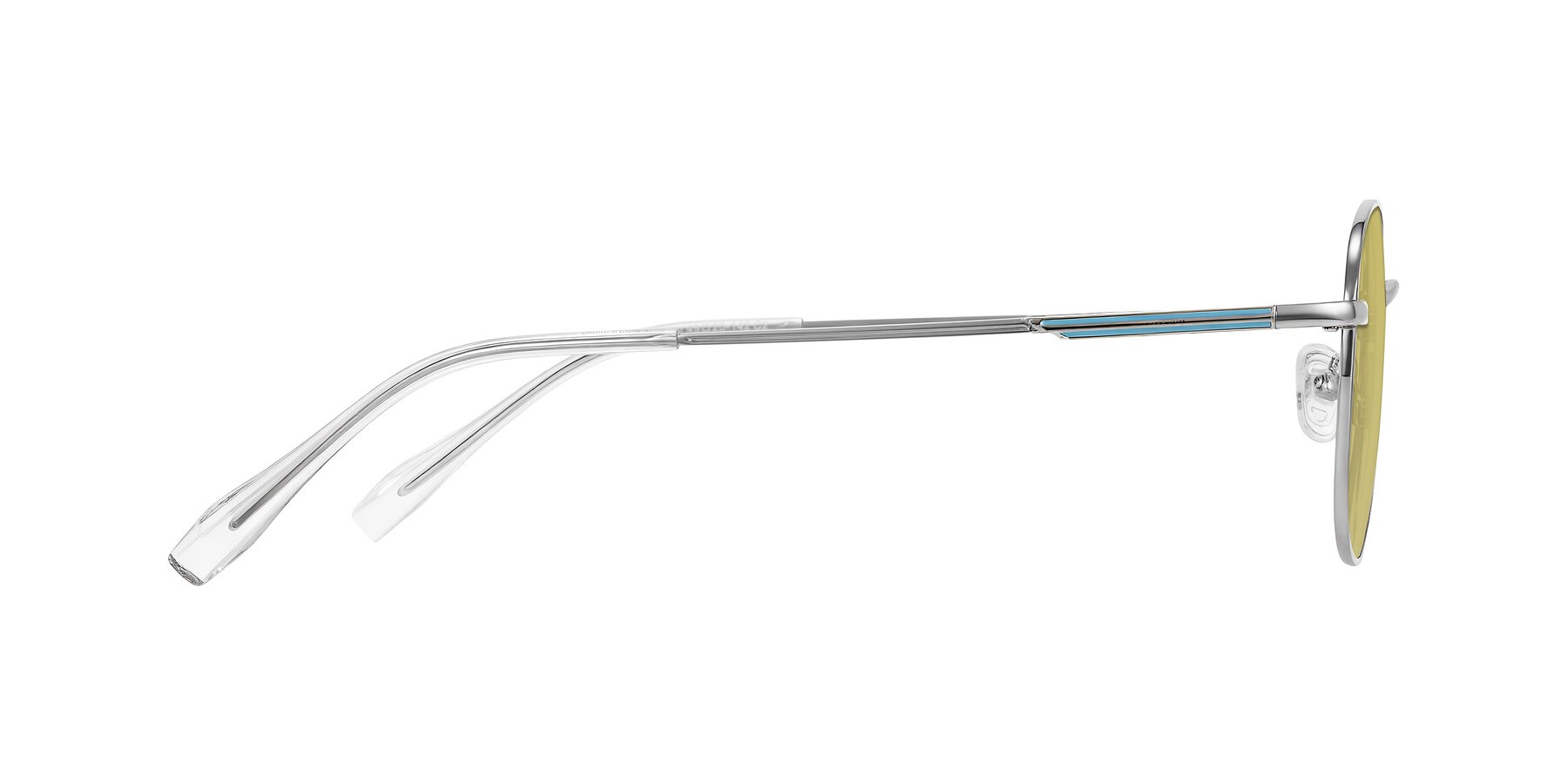 Side of Inver in Silver with Medium Champagne Tinted Lenses