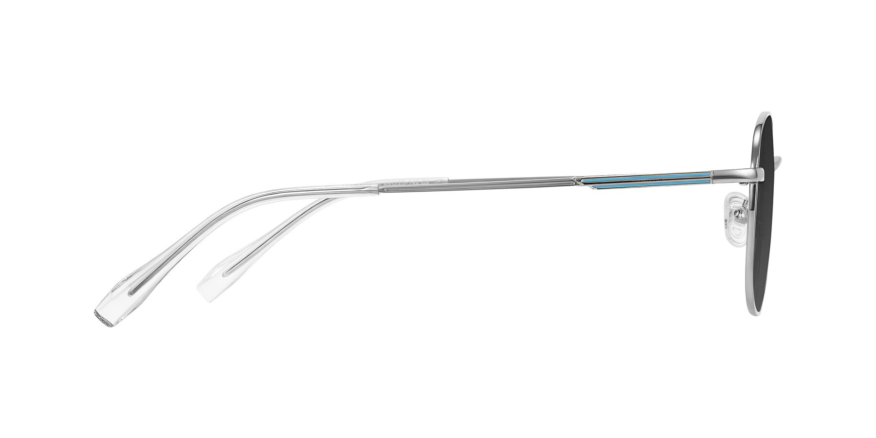 Side of Inver in Silver with Gray Tinted Lenses