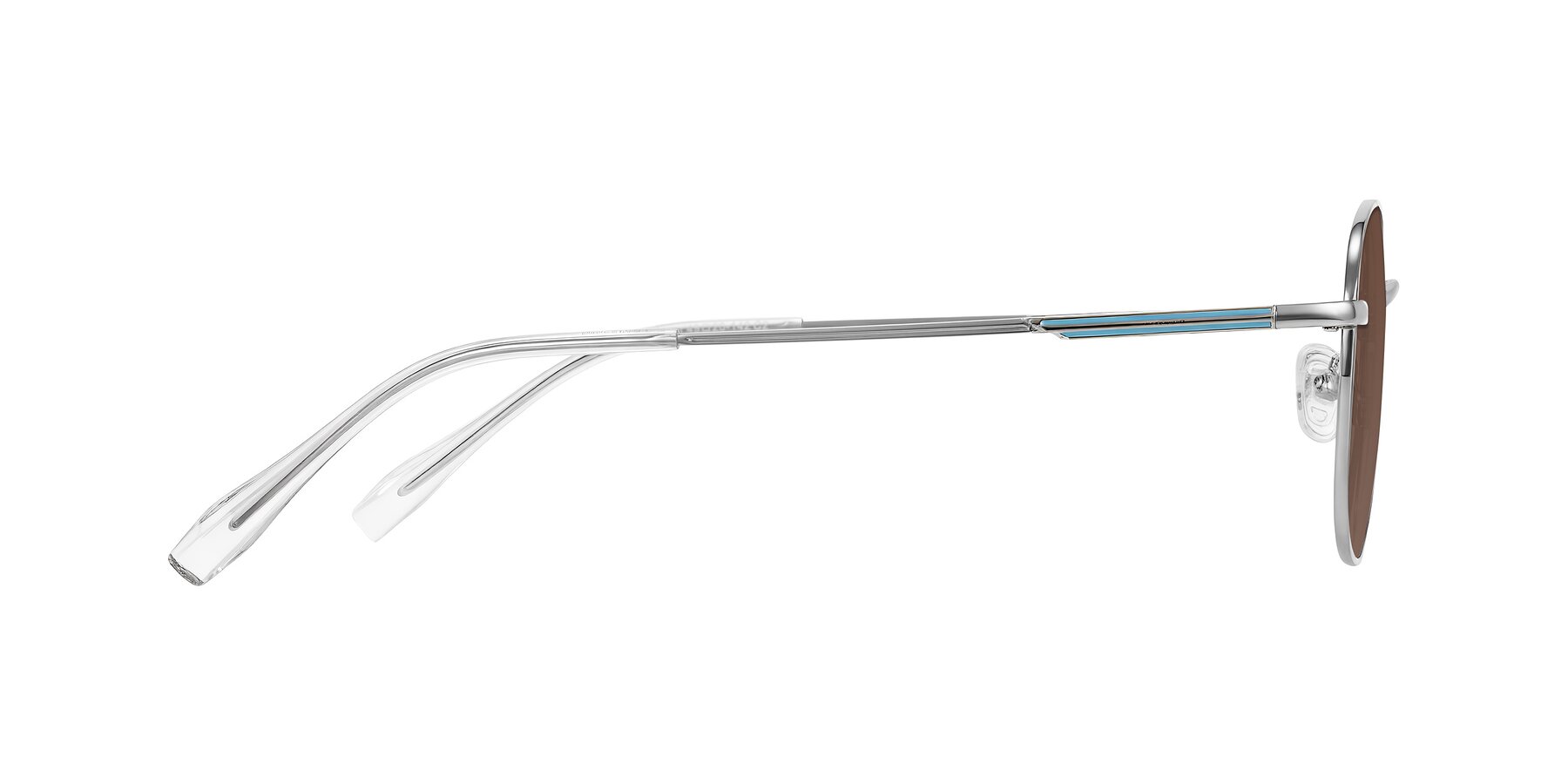 Side of Inver in Silver with Brown Tinted Lenses