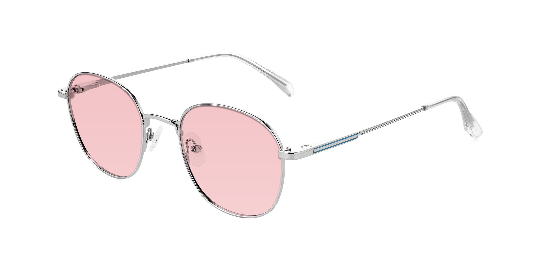 Angle of Inver in Silver with Light Garnet Tinted Lenses