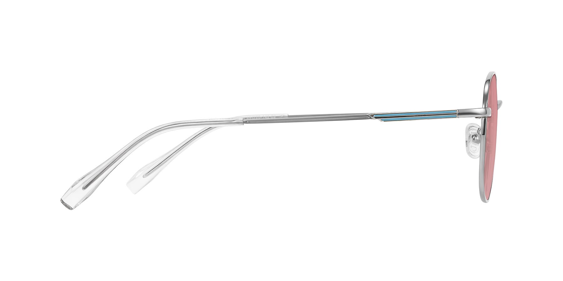 Side of Inver in Silver with Medium Garnet Tinted Lenses