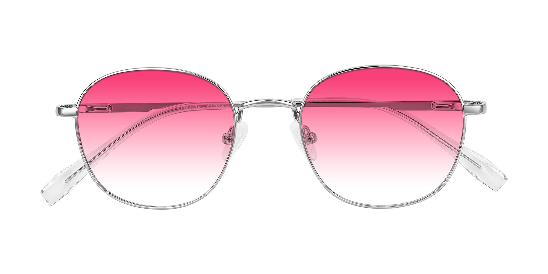Folded Front of Inver in Silver with Pink Gradient Lenses