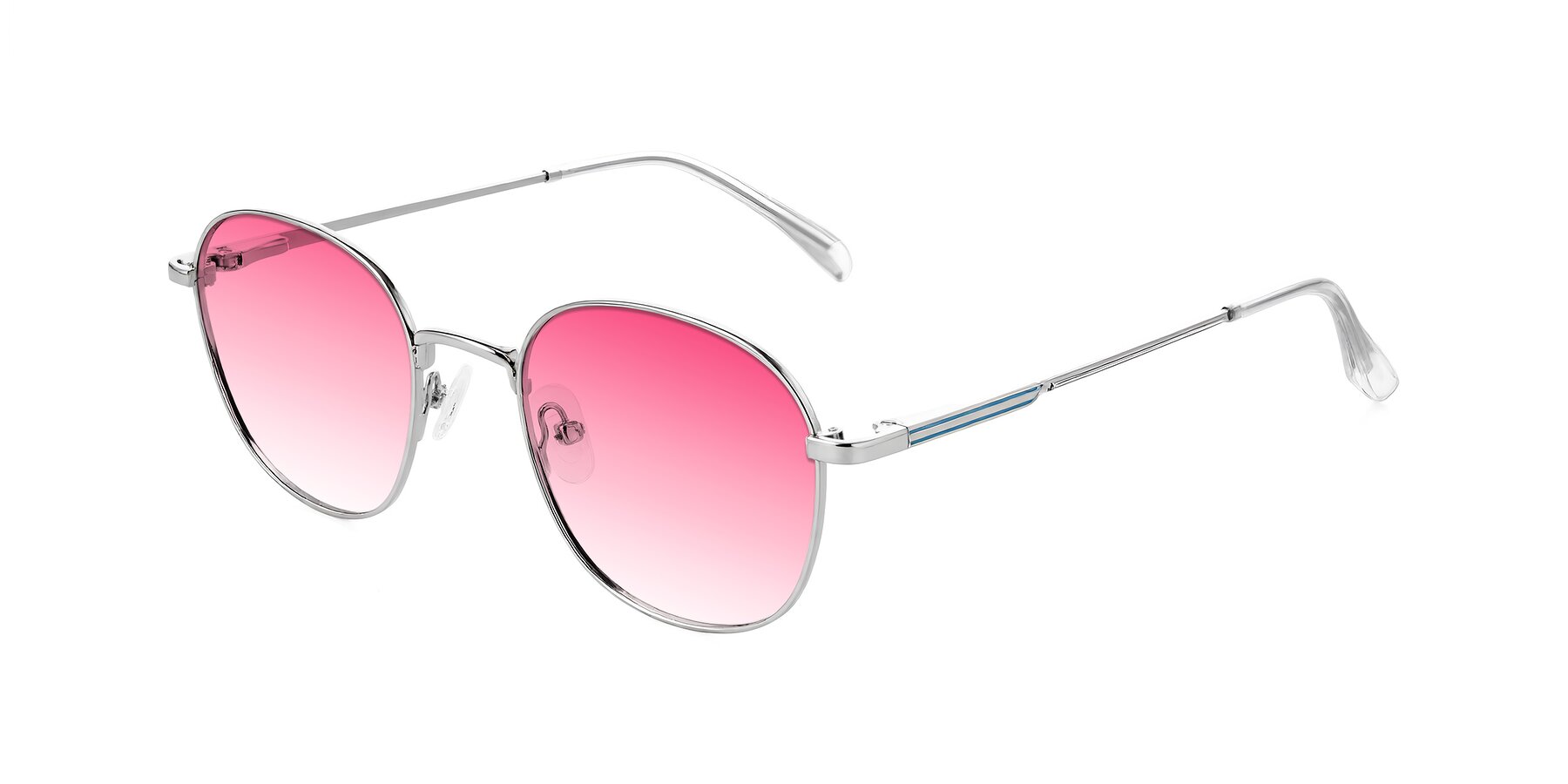 Angle of Inver in Silver with Pink Gradient Lenses