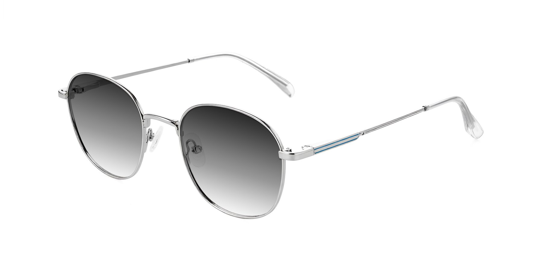 Angle of Inver in Silver with Gray Gradient Lenses