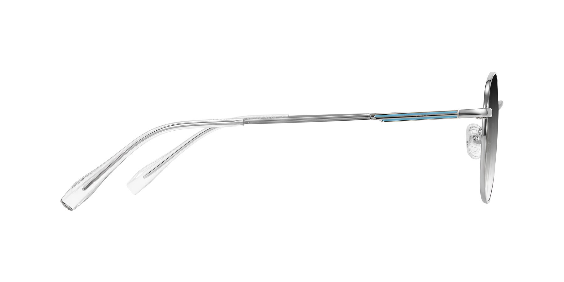 Side of Inver in Silver with Gray Gradient Lenses