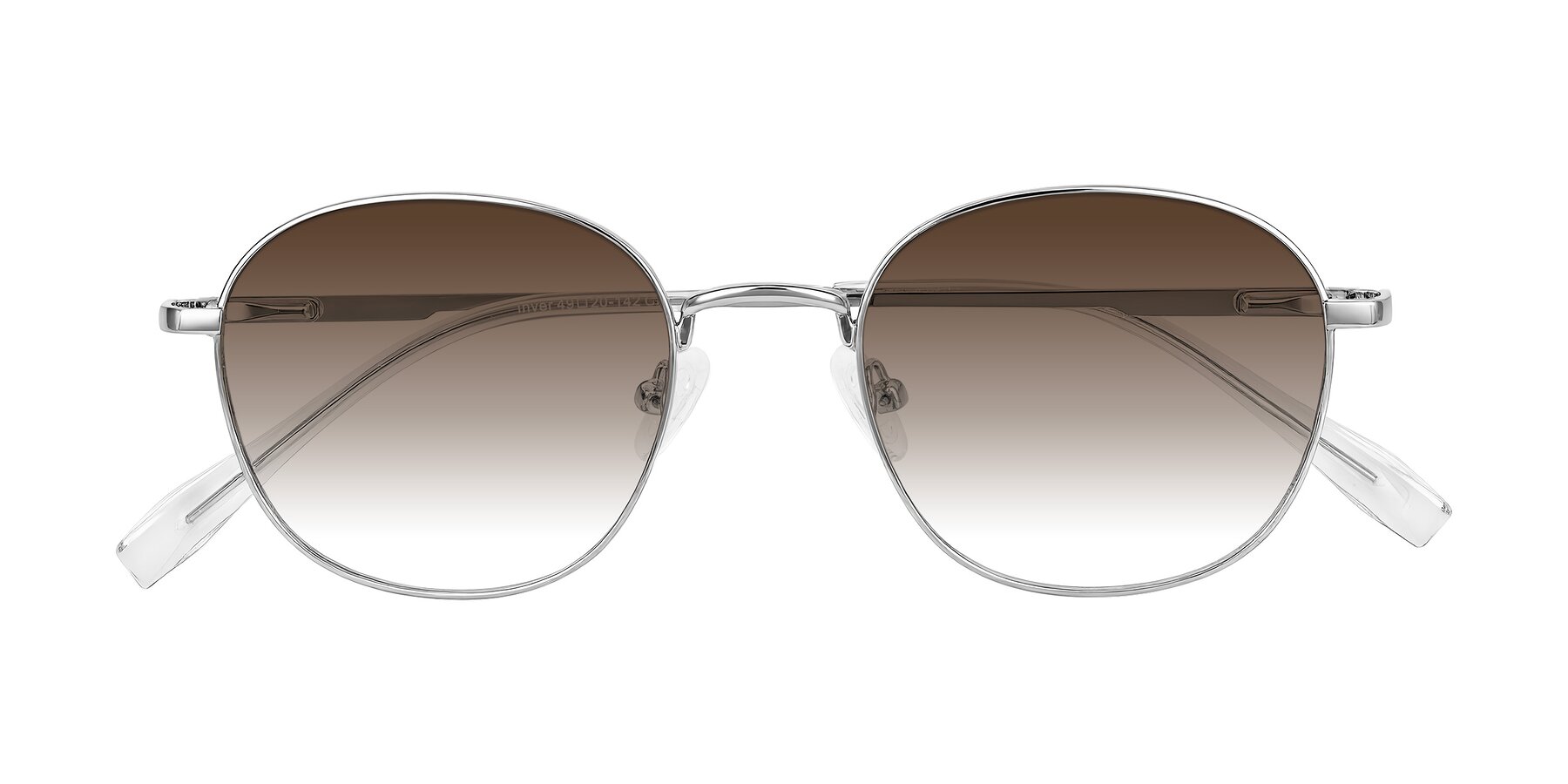 Folded Front of Inver in Silver with Brown Gradient Lenses