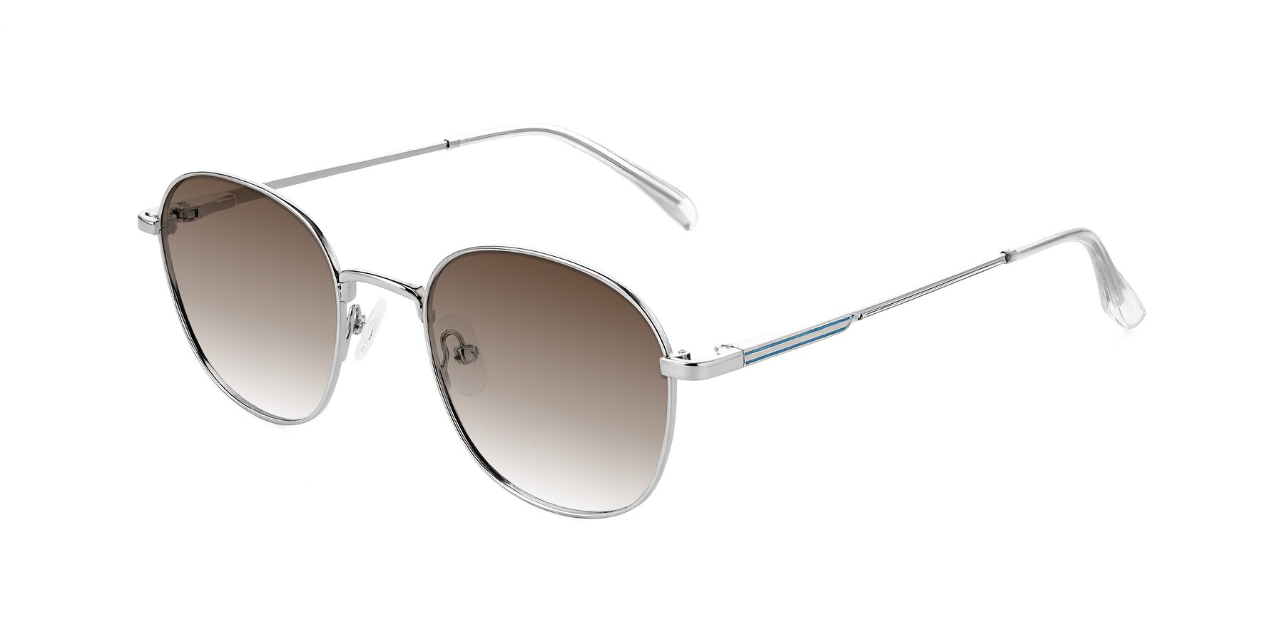 Angle of Inver in Silver with Brown Gradient Lenses