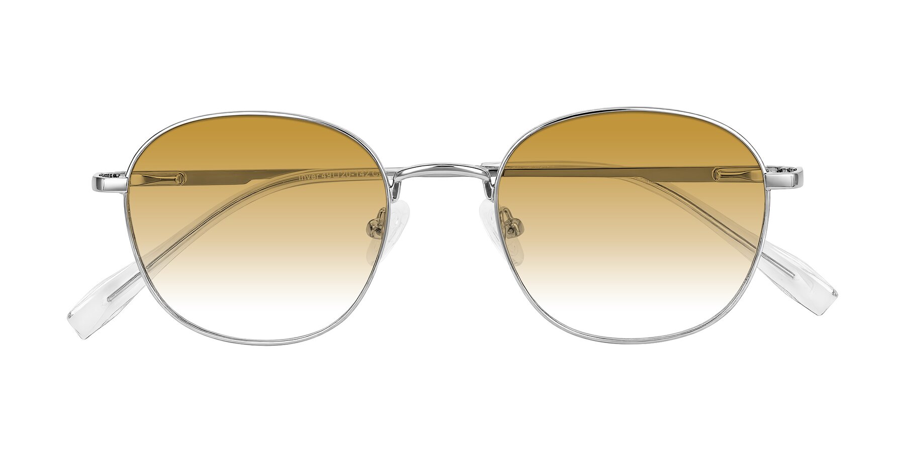 Folded Front of Inver in Silver with Champagne Gradient Lenses