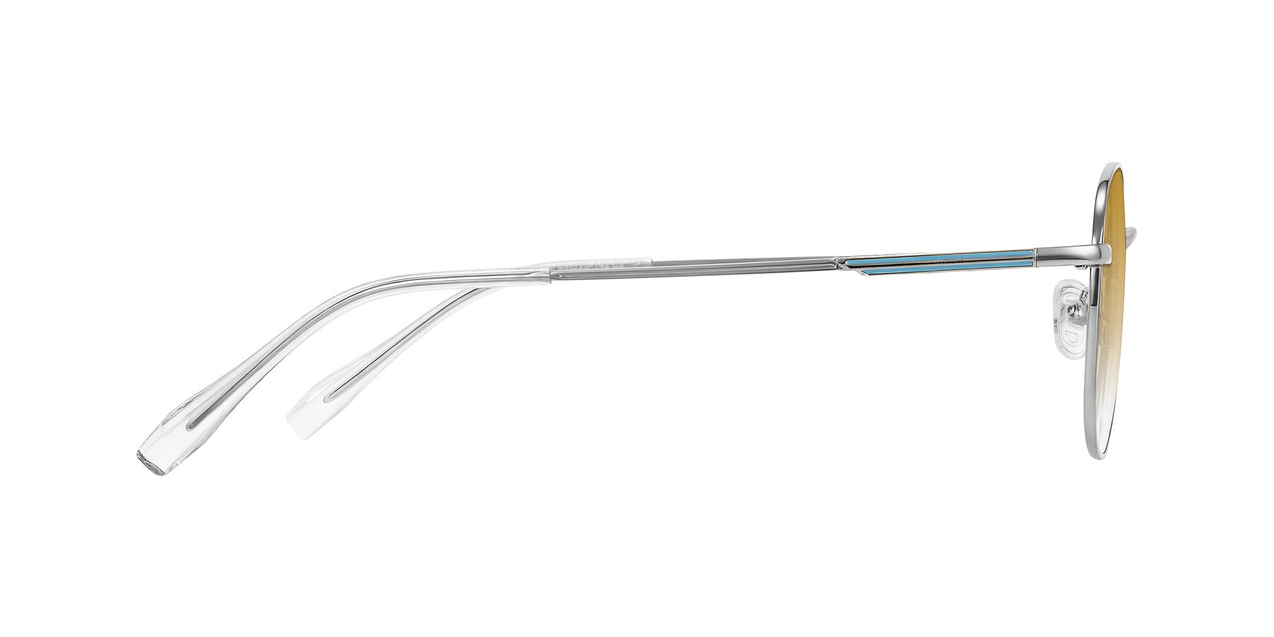 Side of Inver in Silver with Champagne Gradient Lenses
