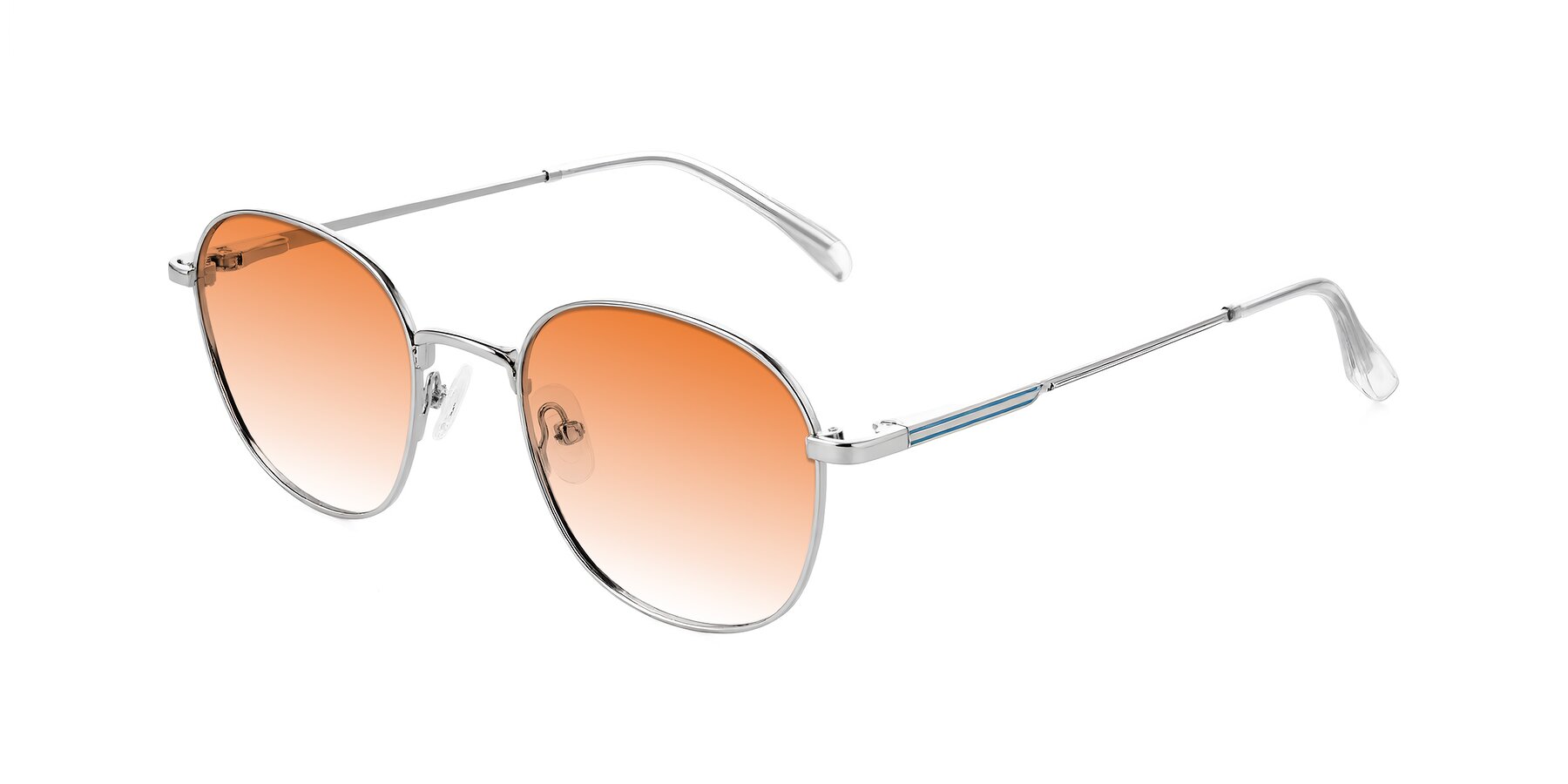 Angle of Inver in Silver with Orange Gradient Lenses