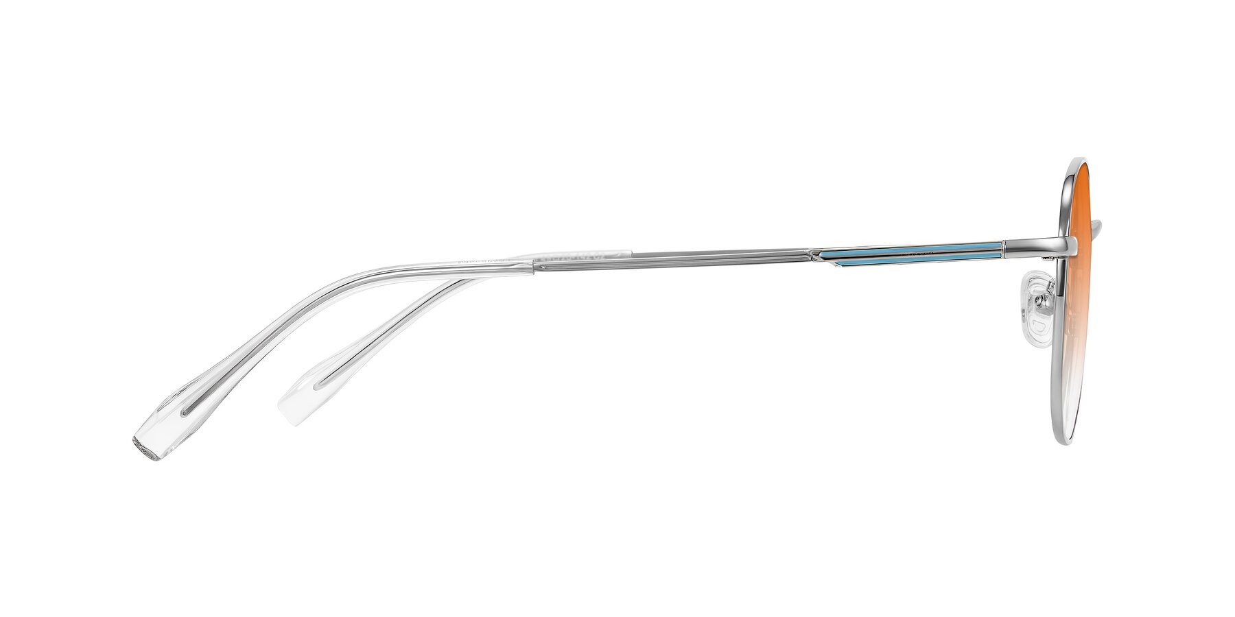 Side of Inver in Silver with Orange Gradient Lenses