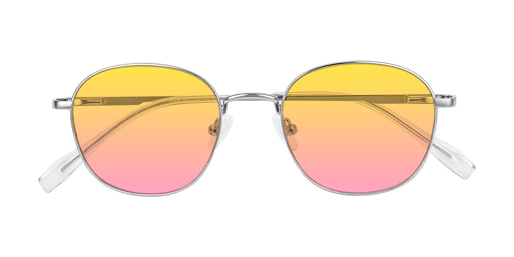 Folded Front of Inver in Silver with Yellow / Pink Gradient Lenses