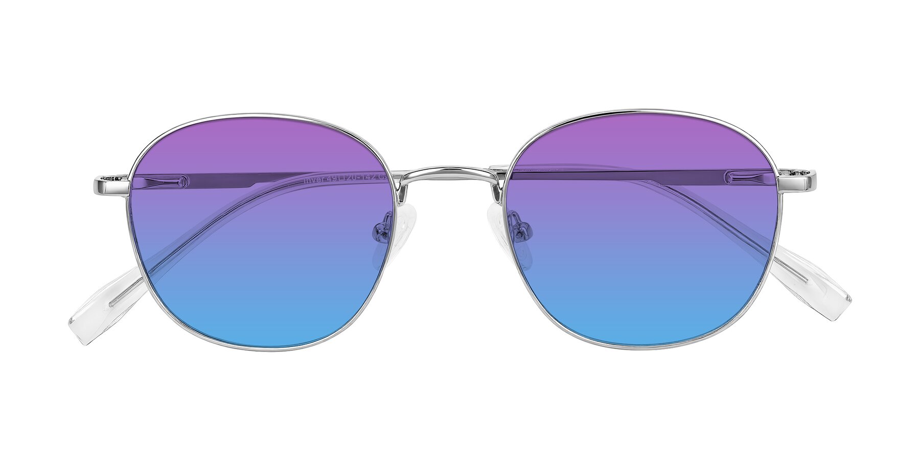 Folded Front of Inver in Silver with Purple / Blue Gradient Lenses