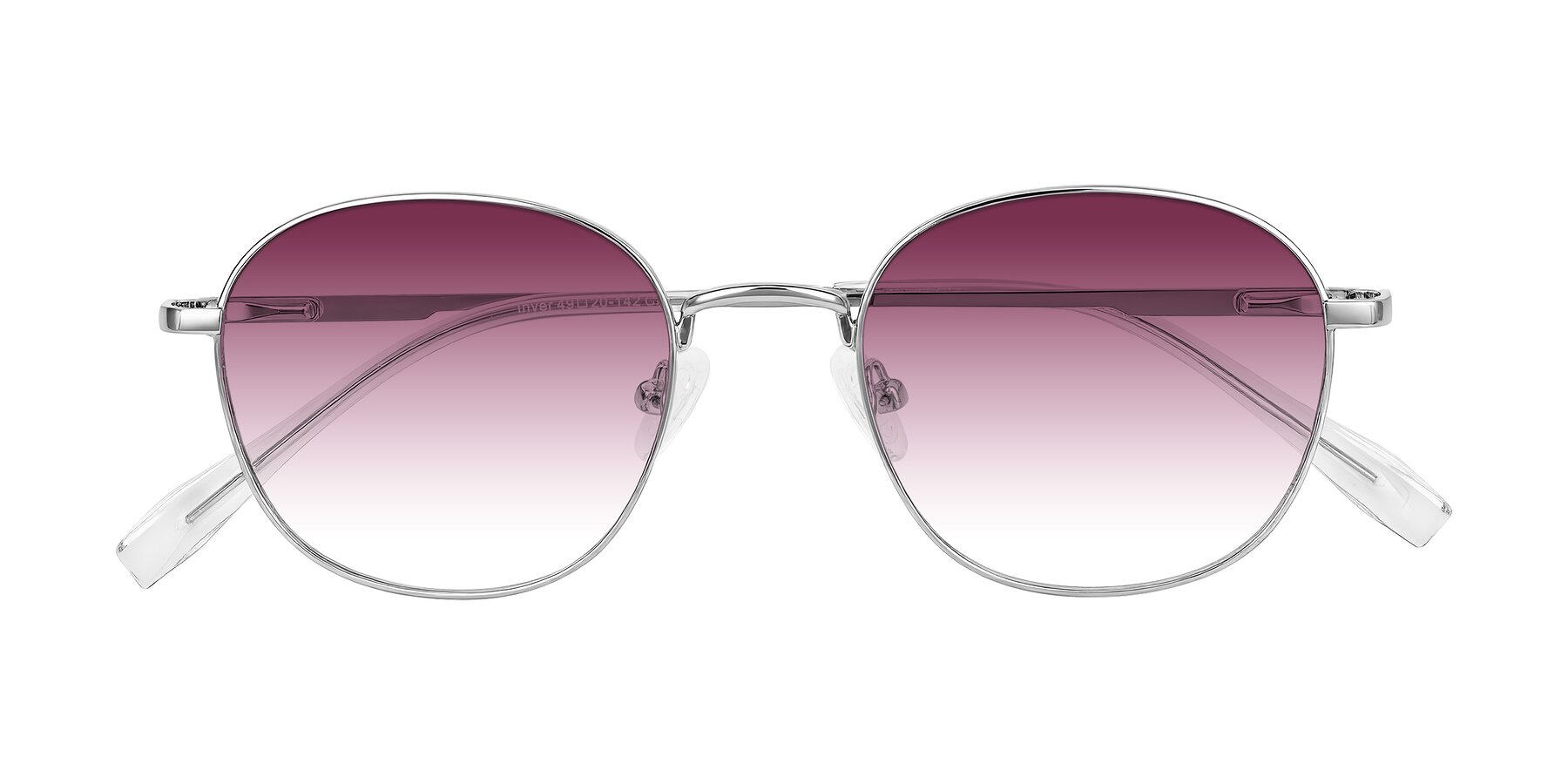 Folded Front of Inver in Silver with Wine Gradient Lenses