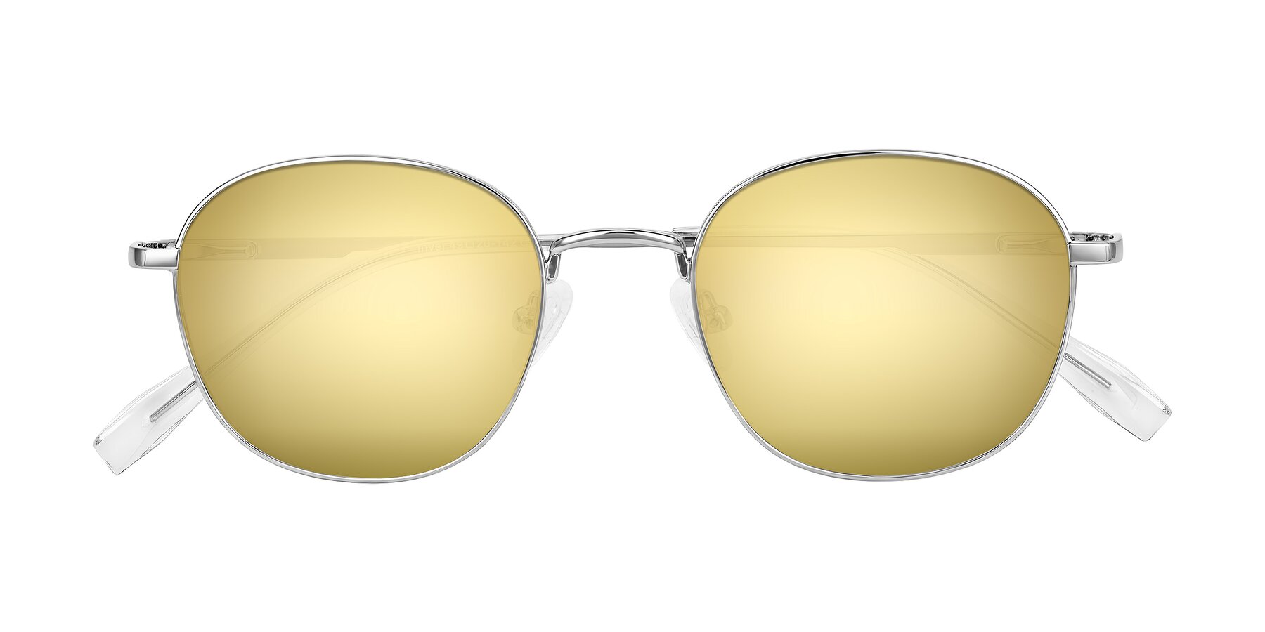 Folded Front of Inver in Silver with Gold Mirrored Lenses