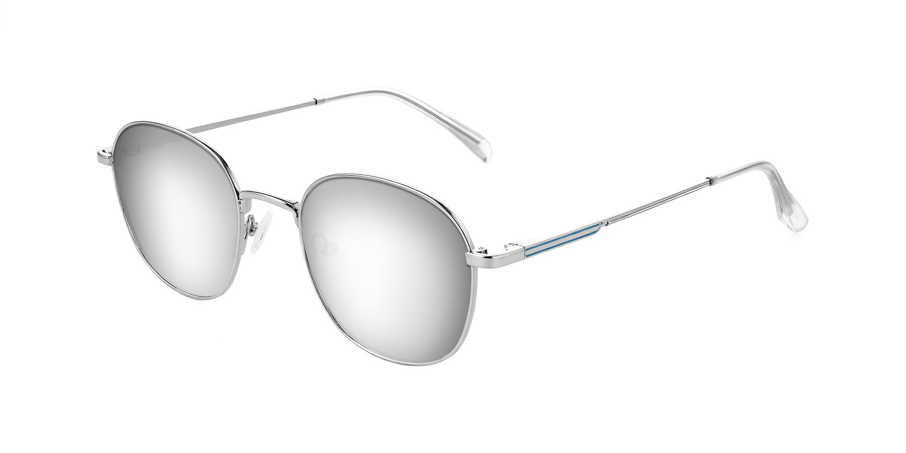 Angle of Inver in Silver with Silver Mirrored Lenses