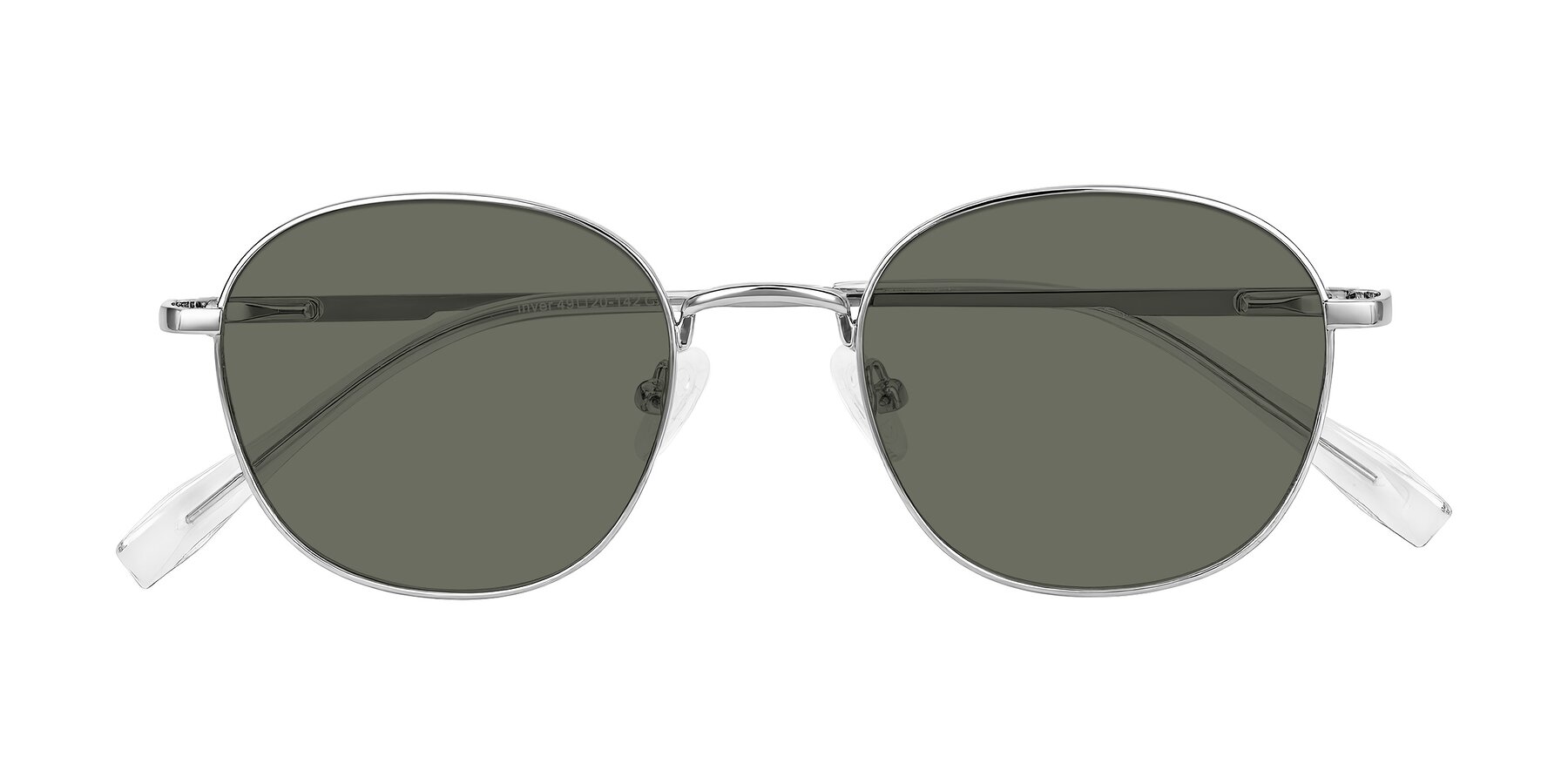 Folded Front of Inver in Silver with Gray Polarized Lenses