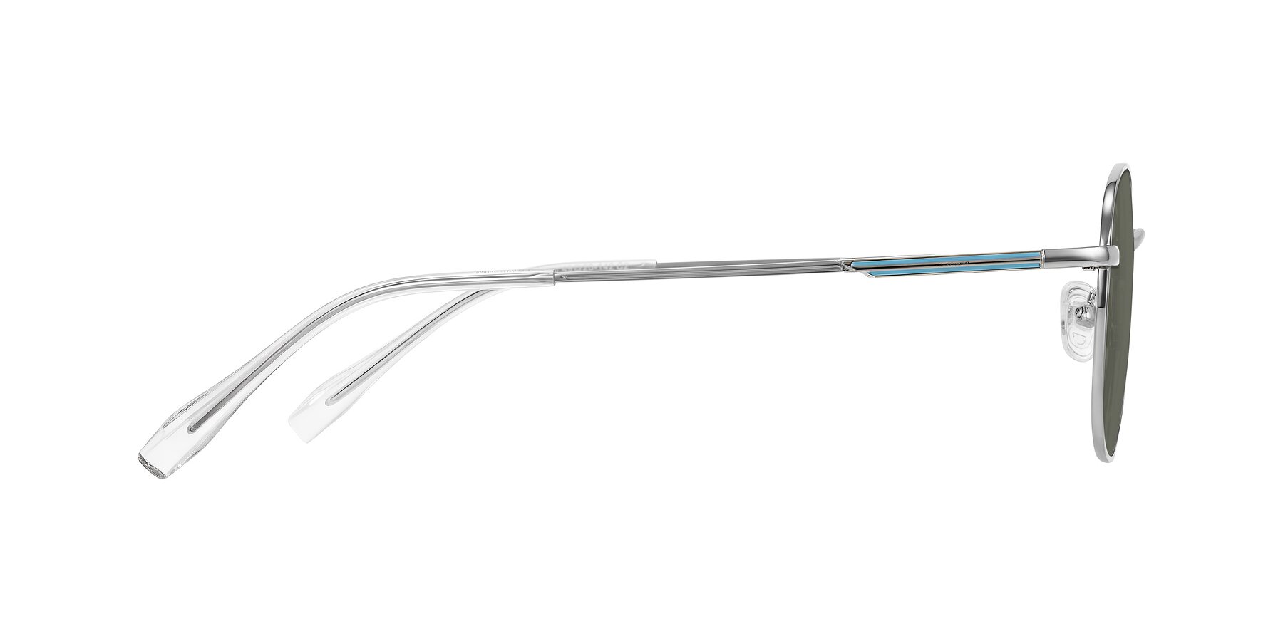 Side of Inver in Silver with Gray Polarized Lenses