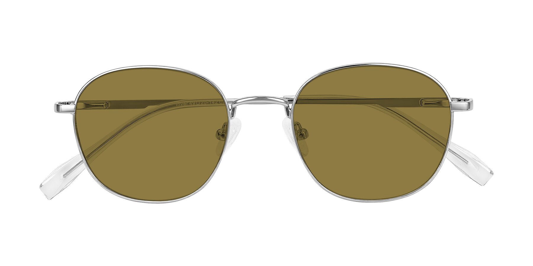 Folded Front of Inver in Silver with Brown Polarized Lenses