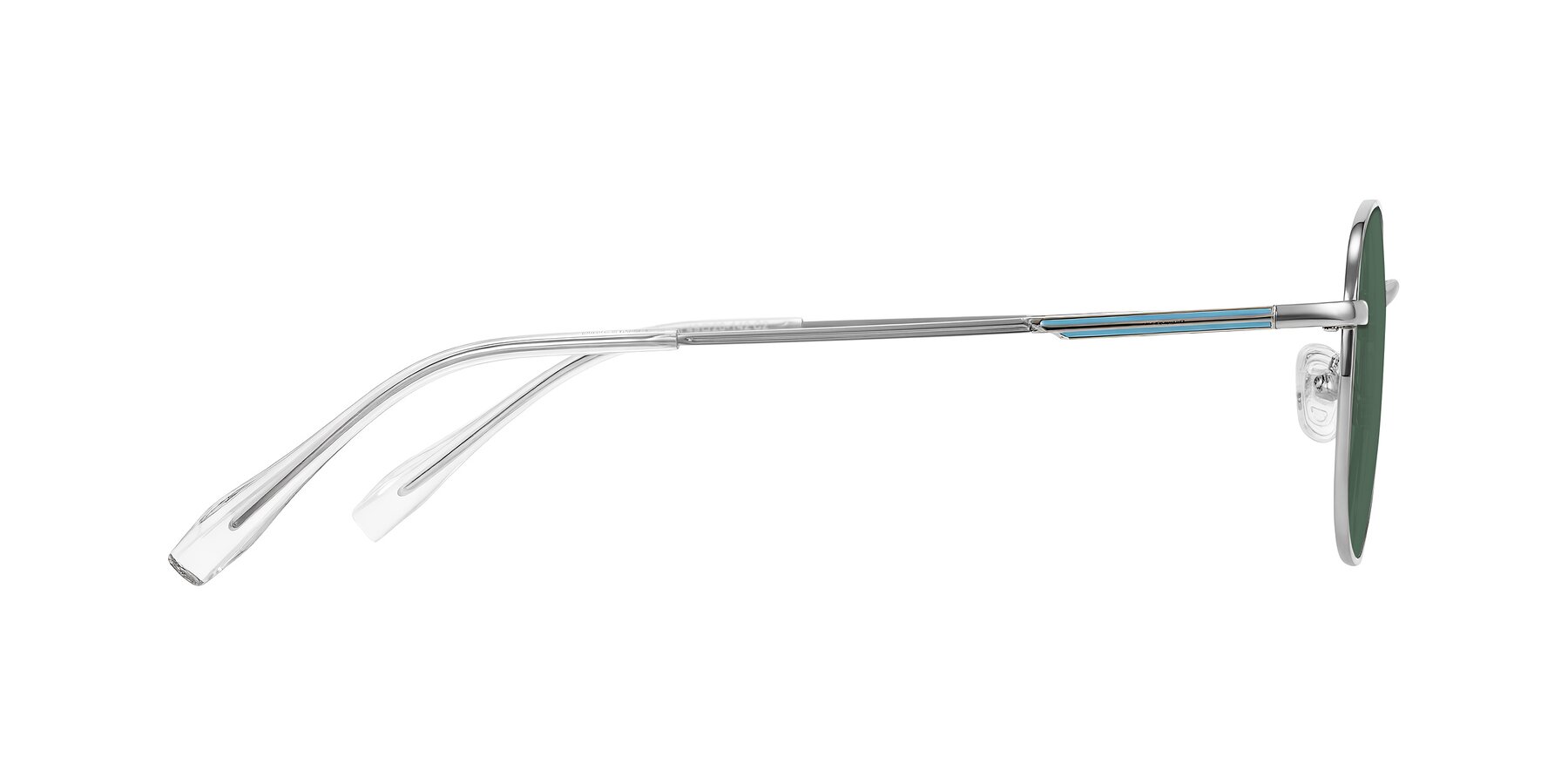 Side of Inver in Silver with Green Polarized Lenses