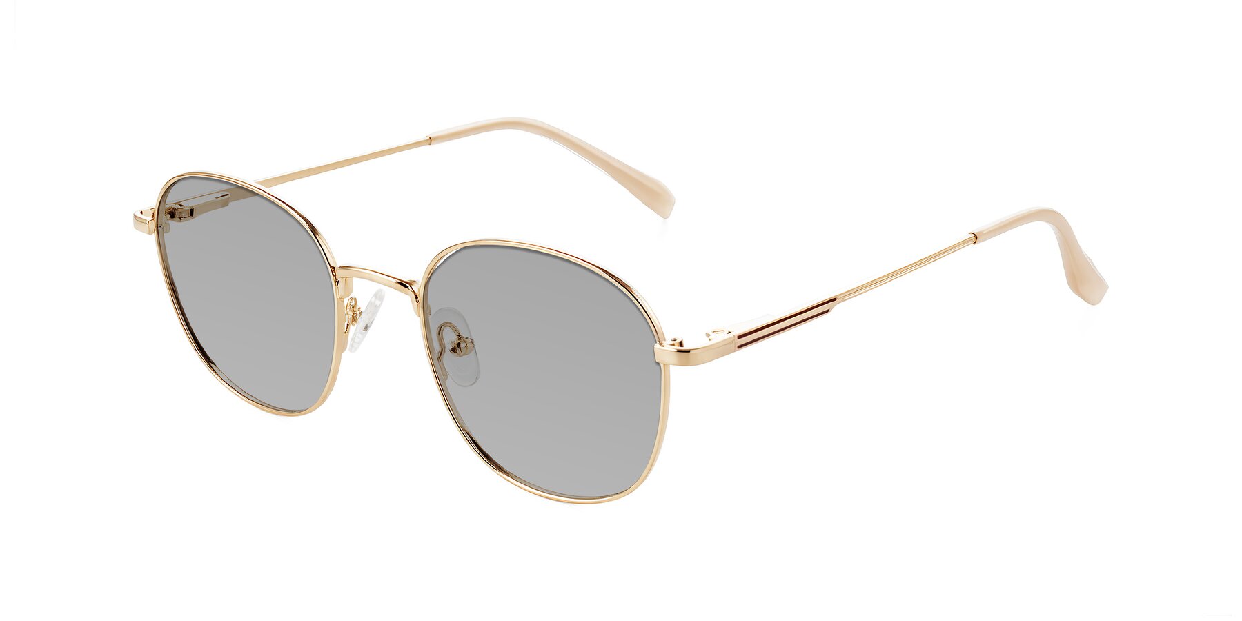 Angle of Inver in Gold with Light Gray Tinted Lenses