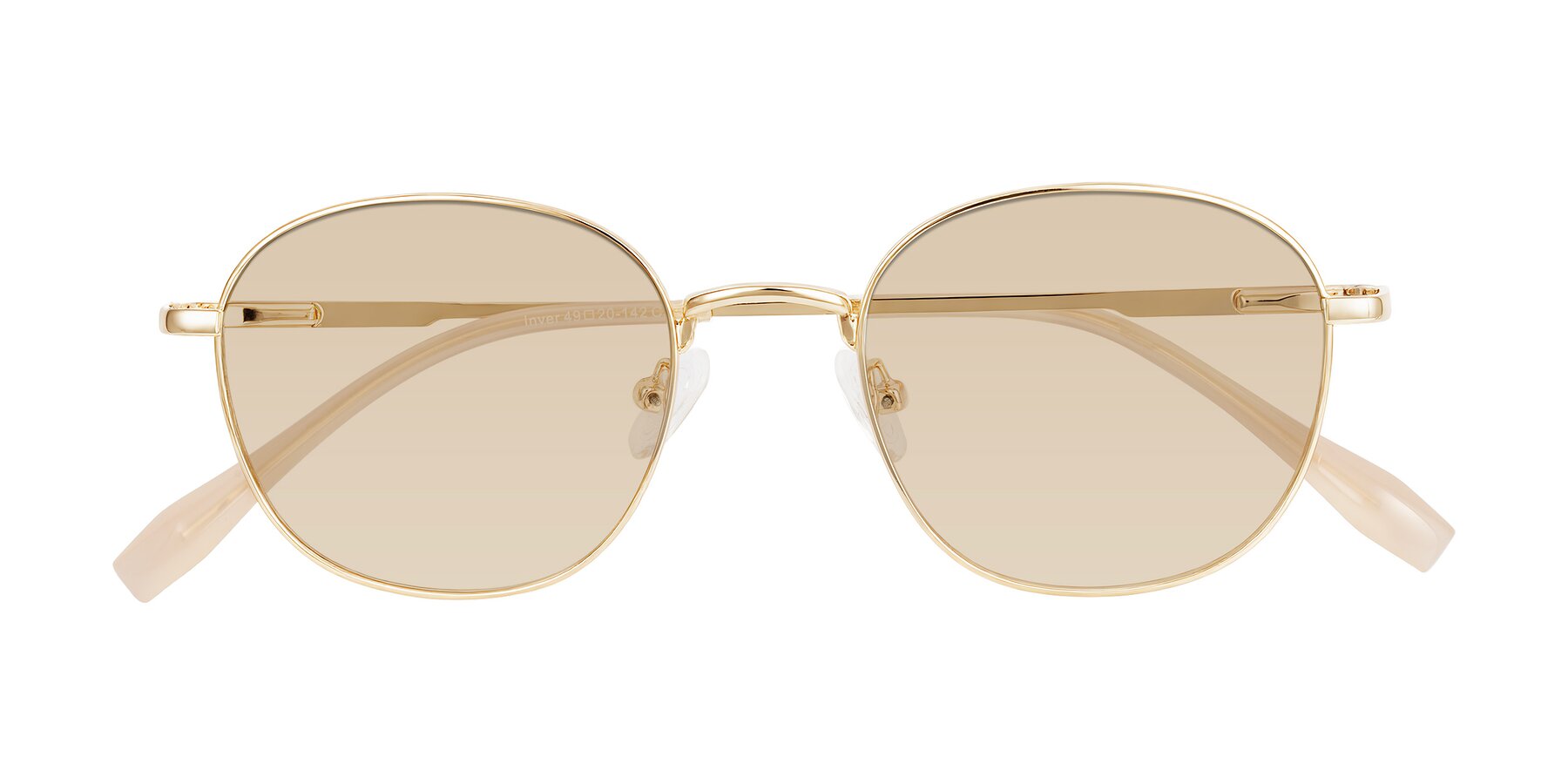 Folded Front of Inver in Gold with Light Brown Tinted Lenses