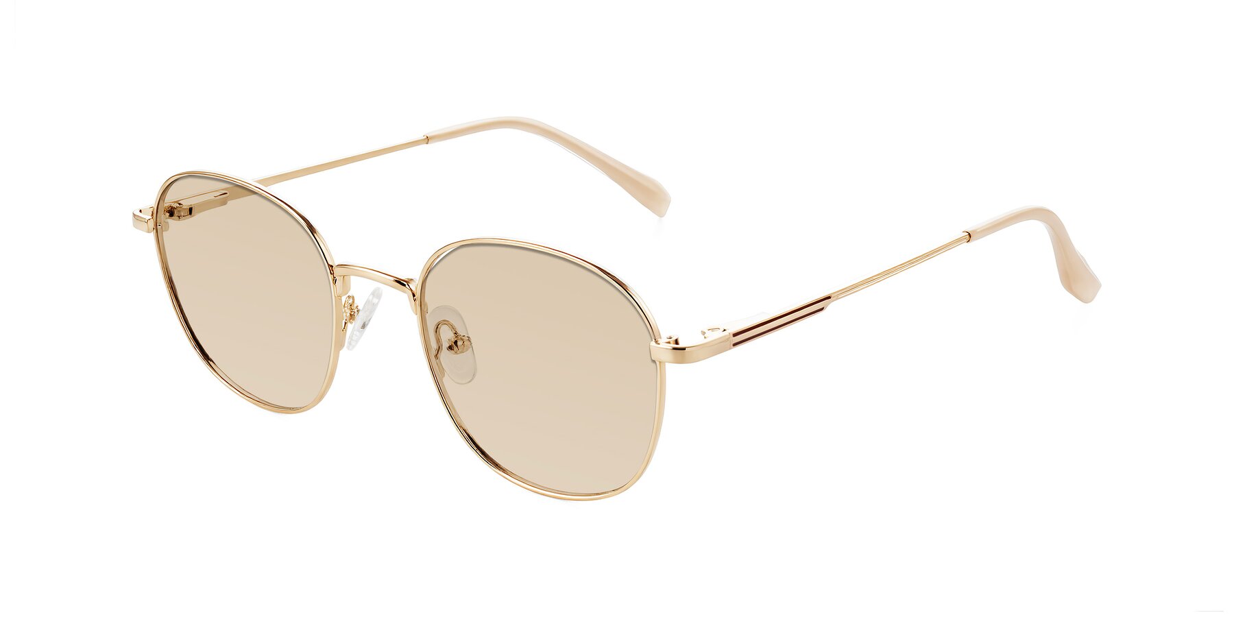 Angle of Inver in Gold with Light Brown Tinted Lenses