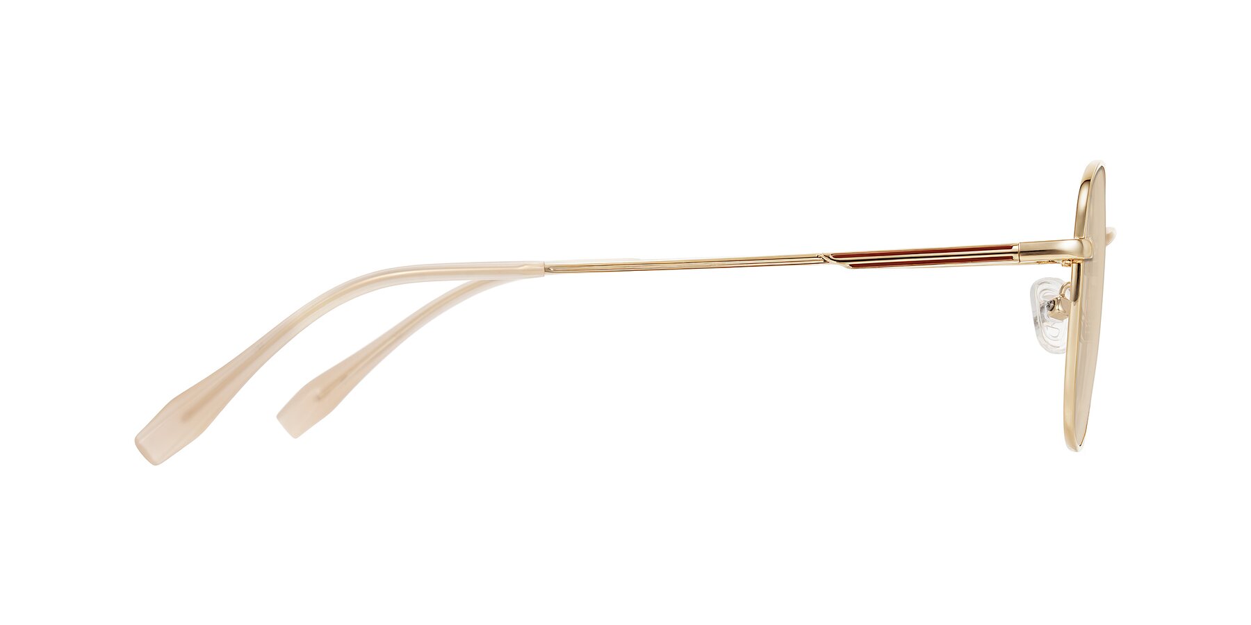 Side of Inver in Gold with Light Brown Tinted Lenses
