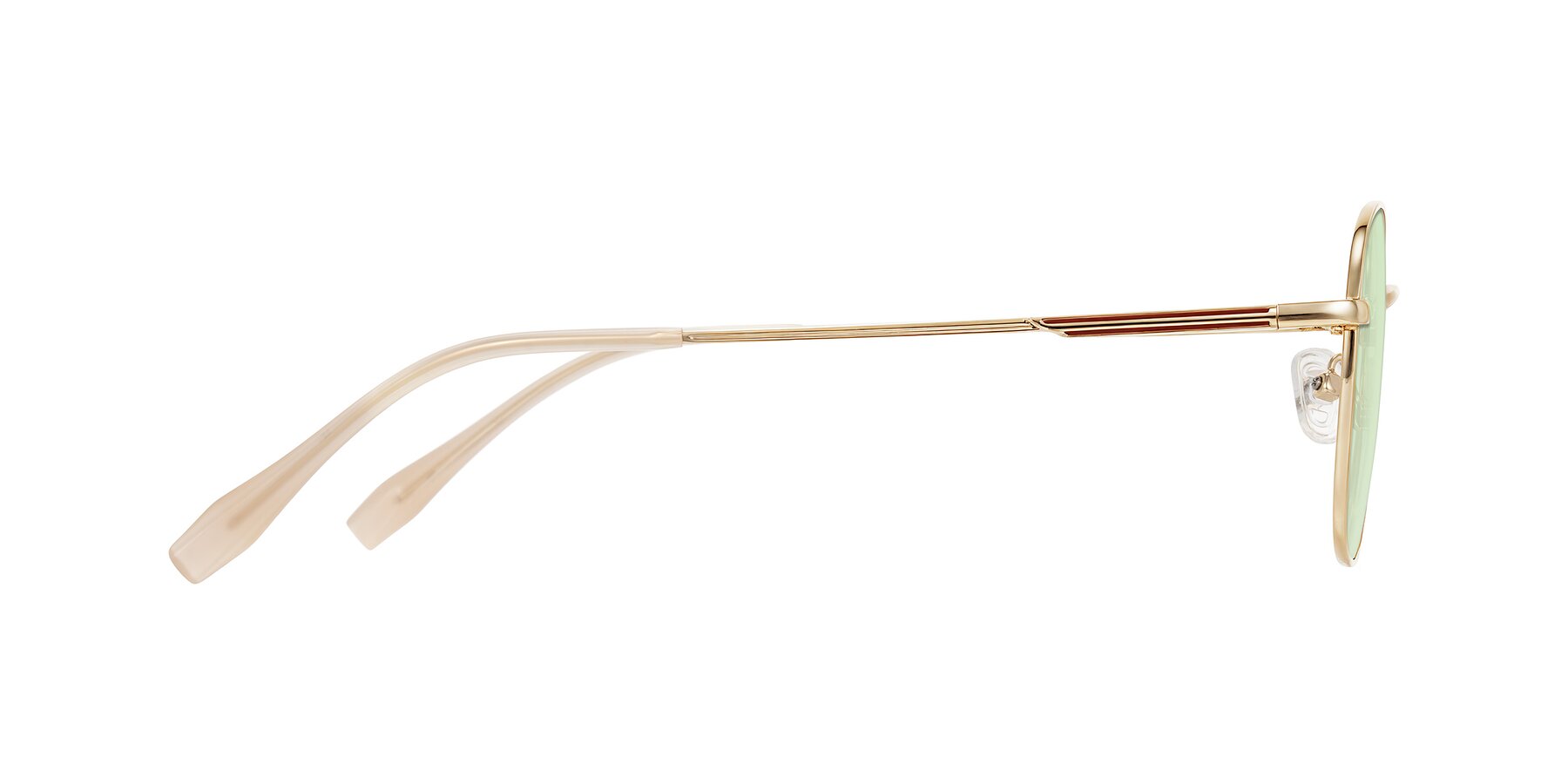 Side of Inver in Gold with Light Green Tinted Lenses