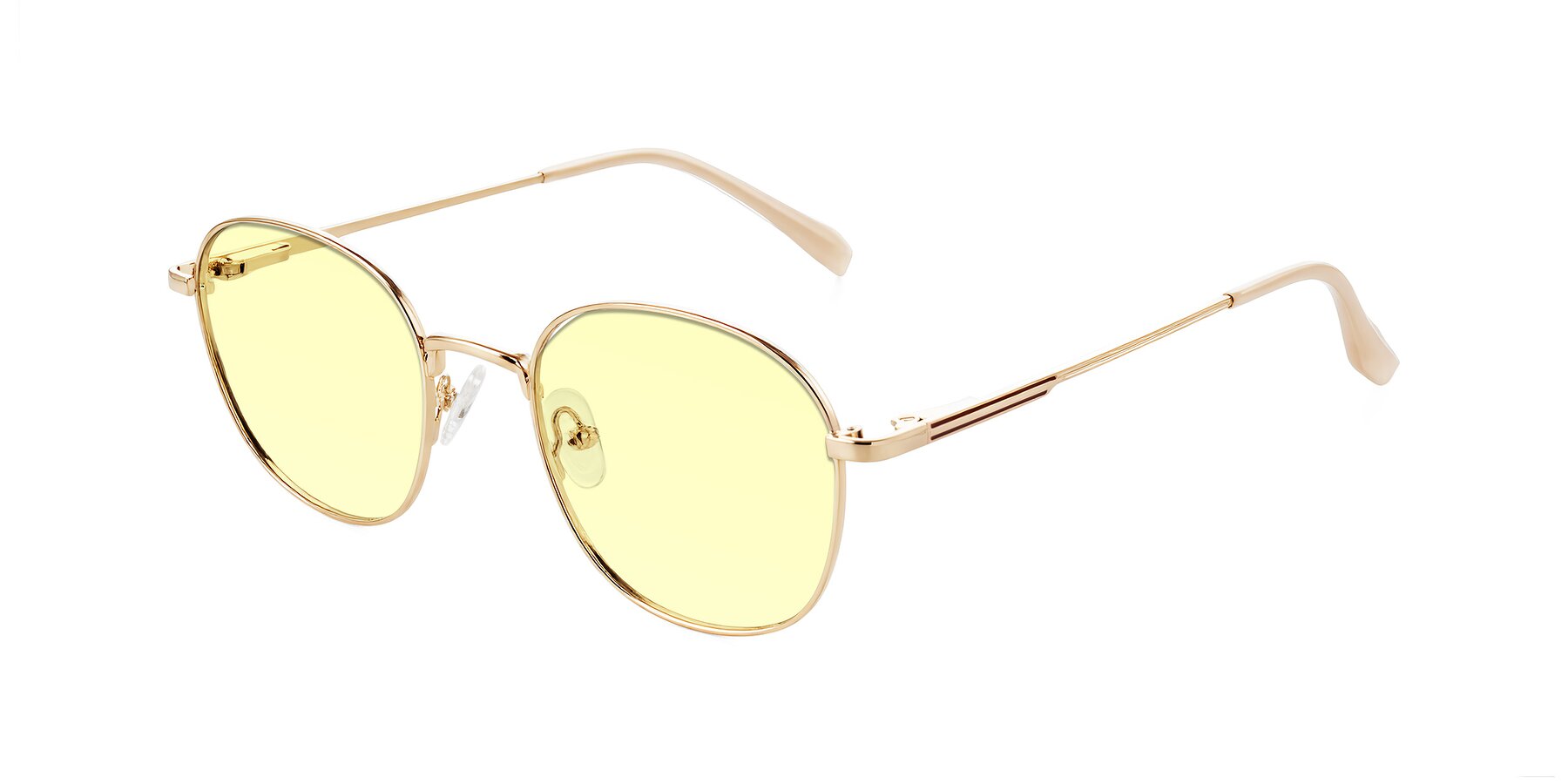 Angle of Inver in Gold with Light Yellow Tinted Lenses