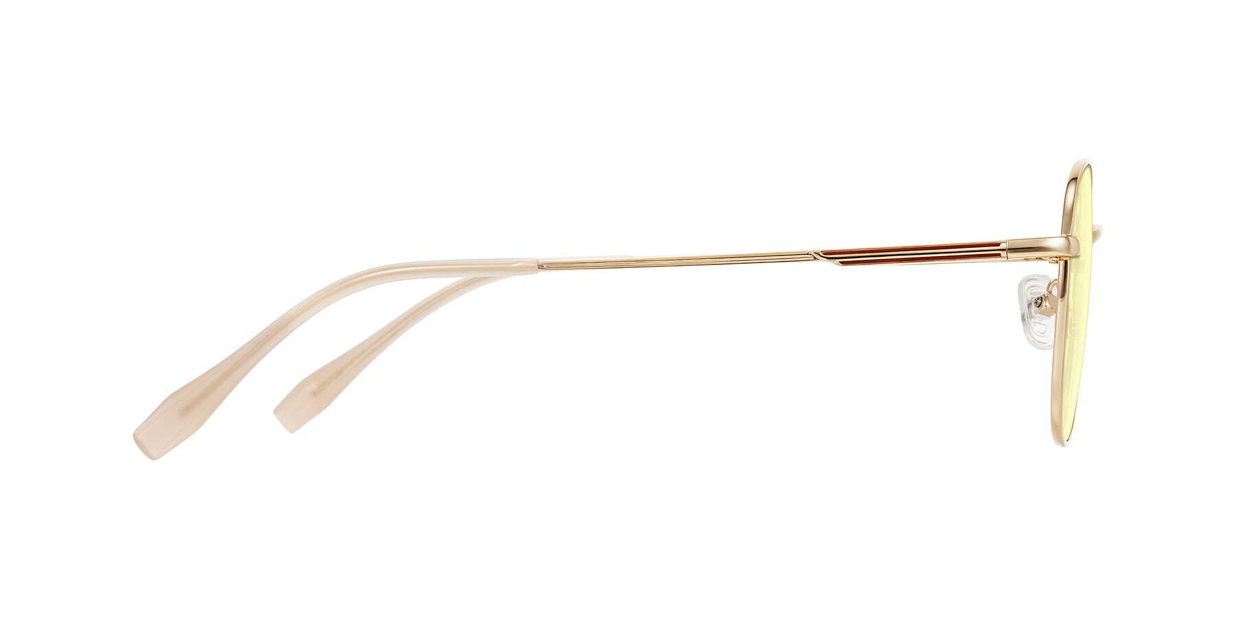 Side of Inver in Gold with Light Yellow Tinted Lenses