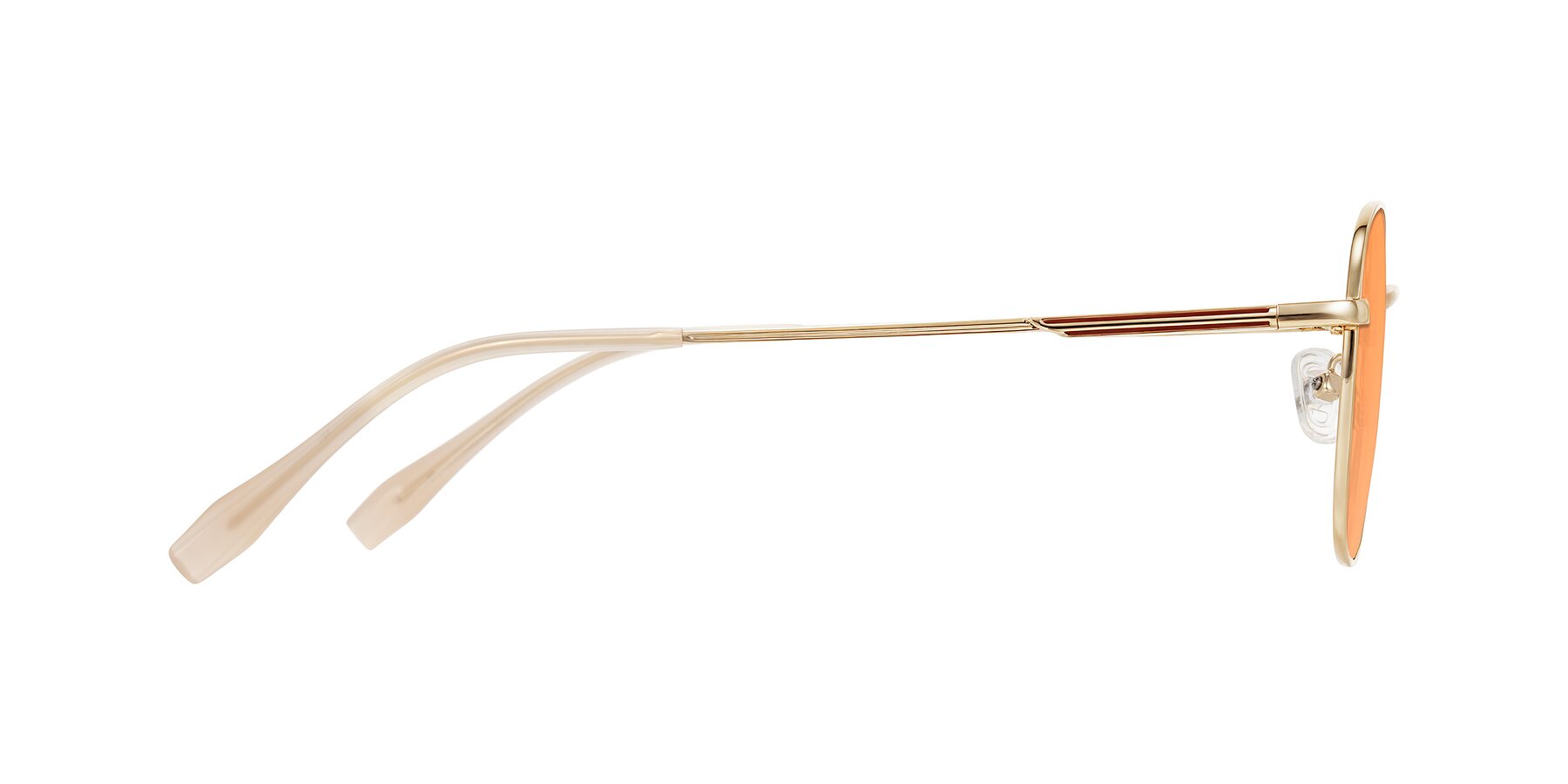 Side of Inver in Gold with Medium Orange Tinted Lenses