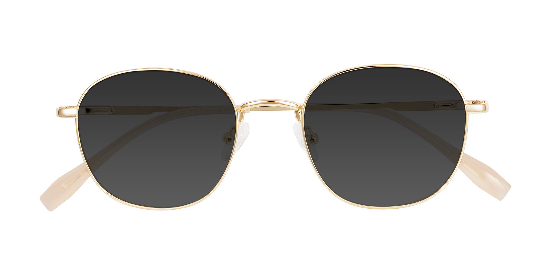 Folded Front of Inver in Gold with Gray Tinted Lenses