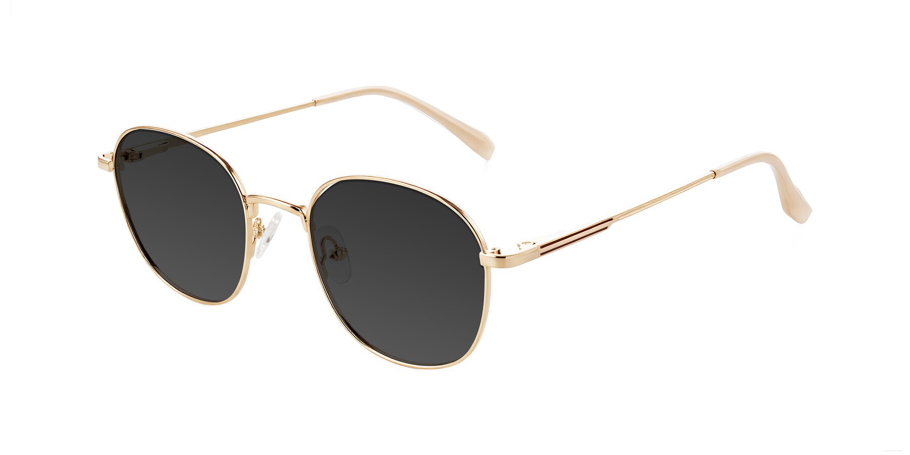 Angle of Inver in Gold with Gray Tinted Lenses